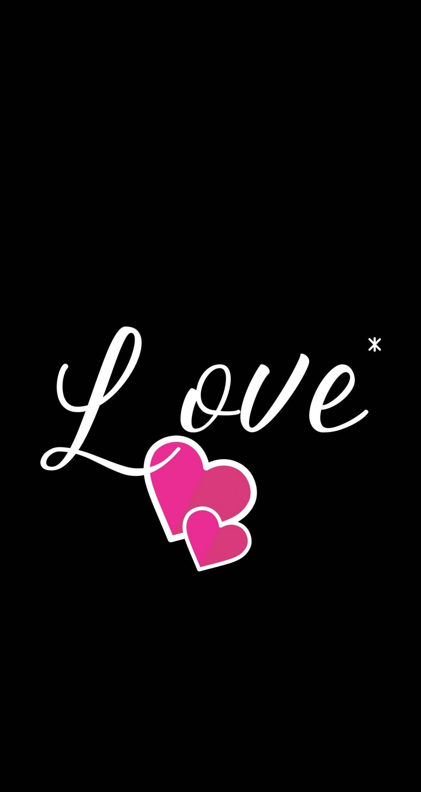 Pink Hearts Love Phone — 1361x2560 wallpaper