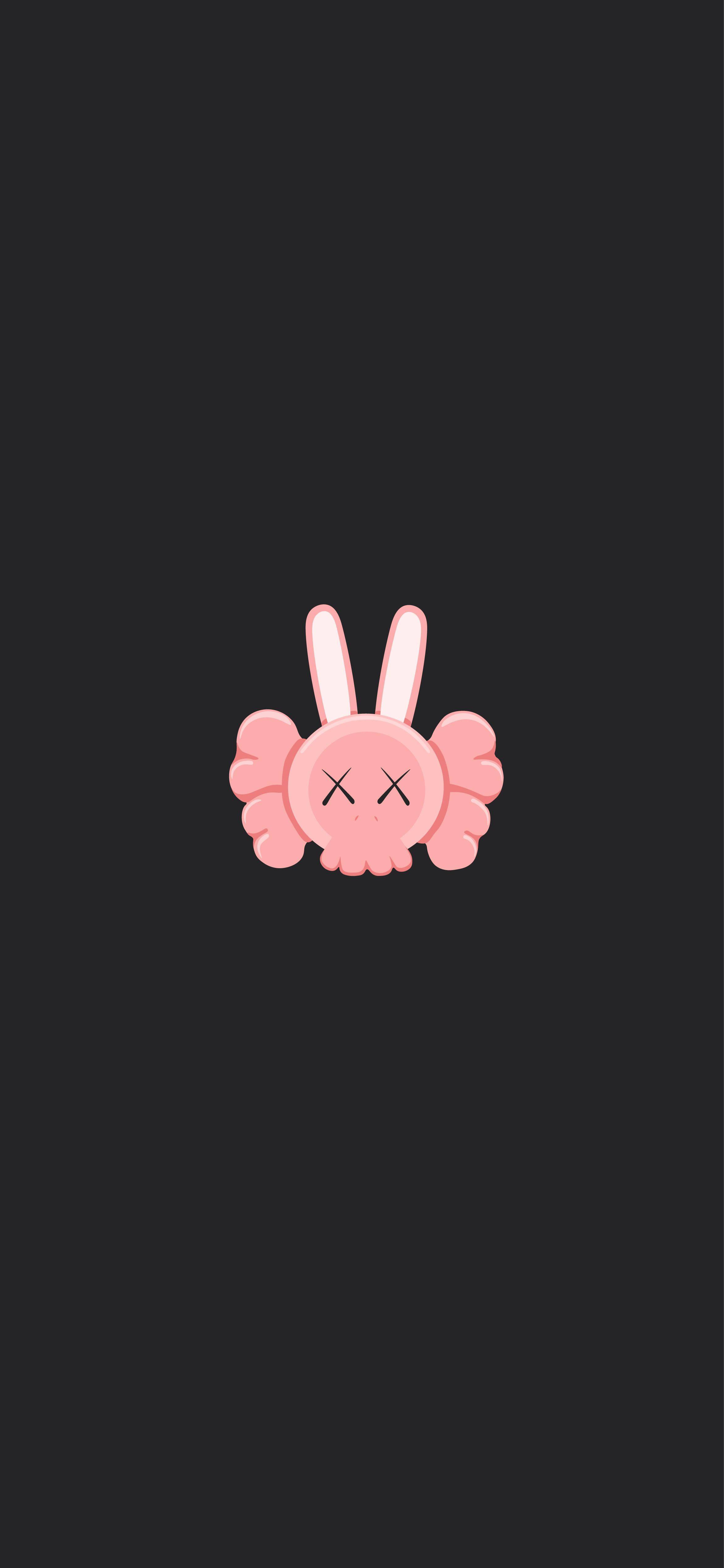 Pink KAWS Rabbit — 2344x5075 wallpaper