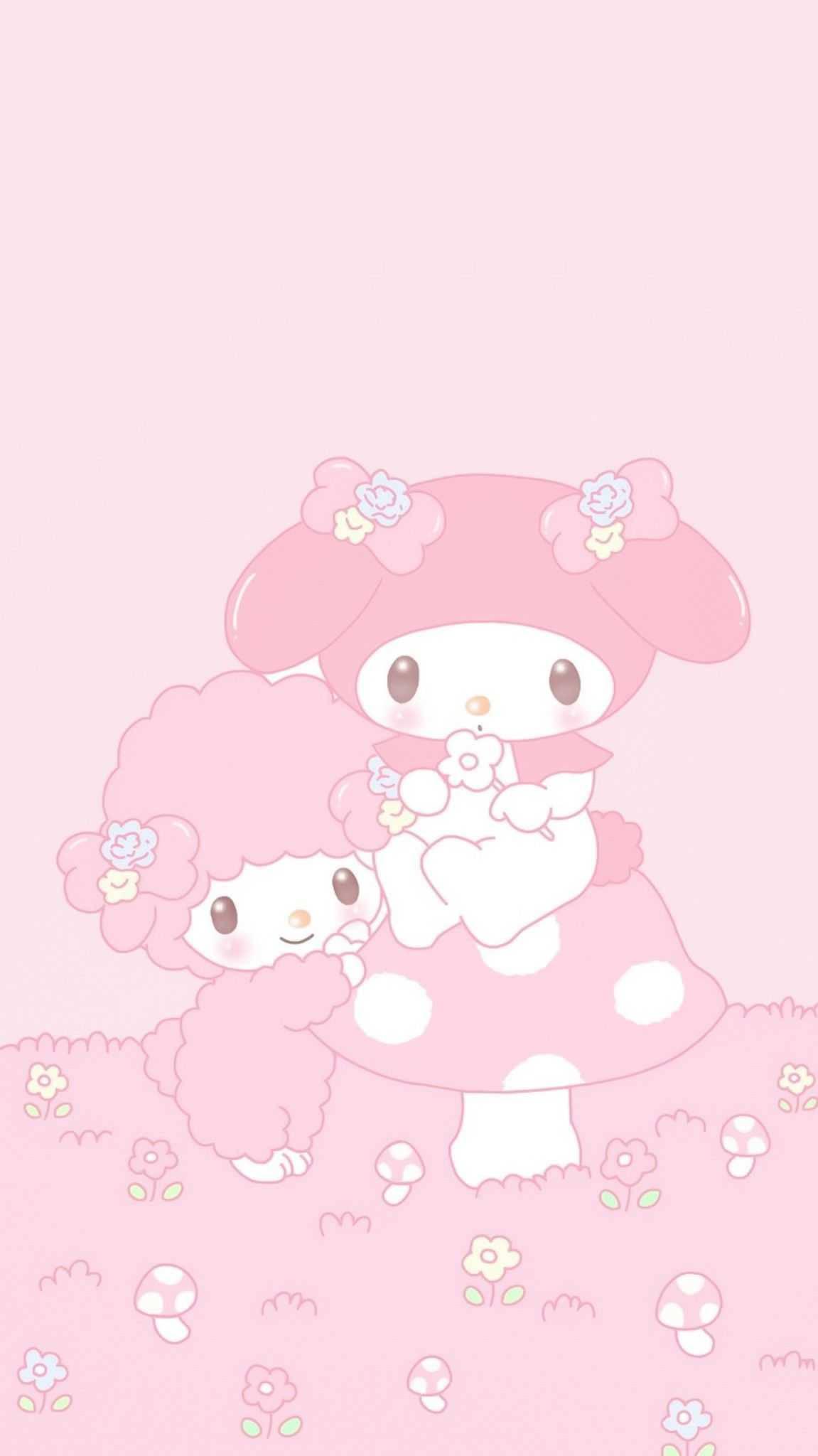 Pink Piano And My Melody — 1151x2048 wallpaper