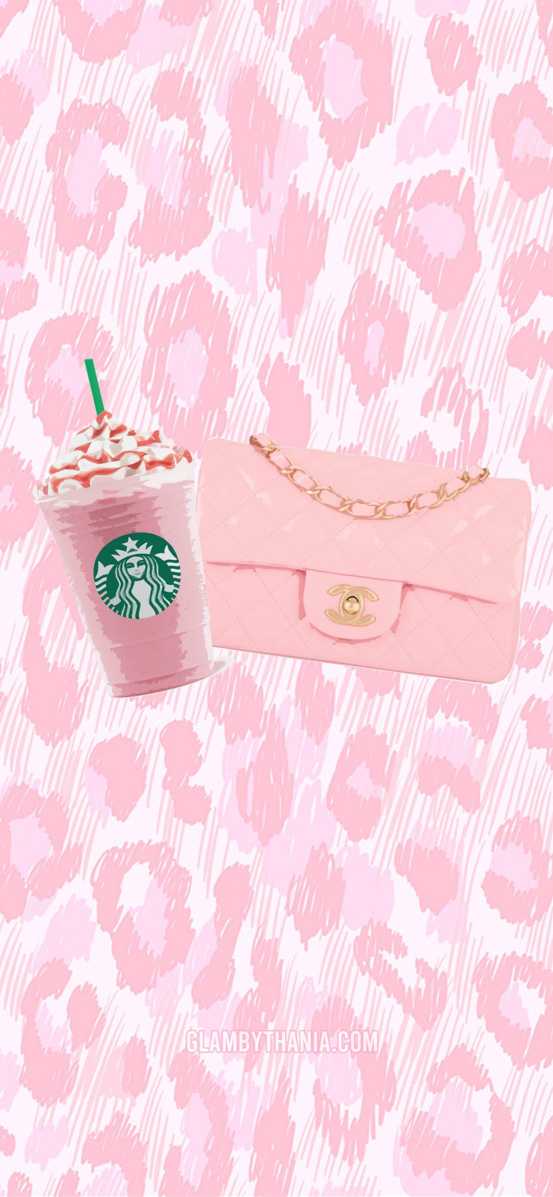 Pink Purse And Starbucks Girly iPhone — 1125x2436 wallpaper