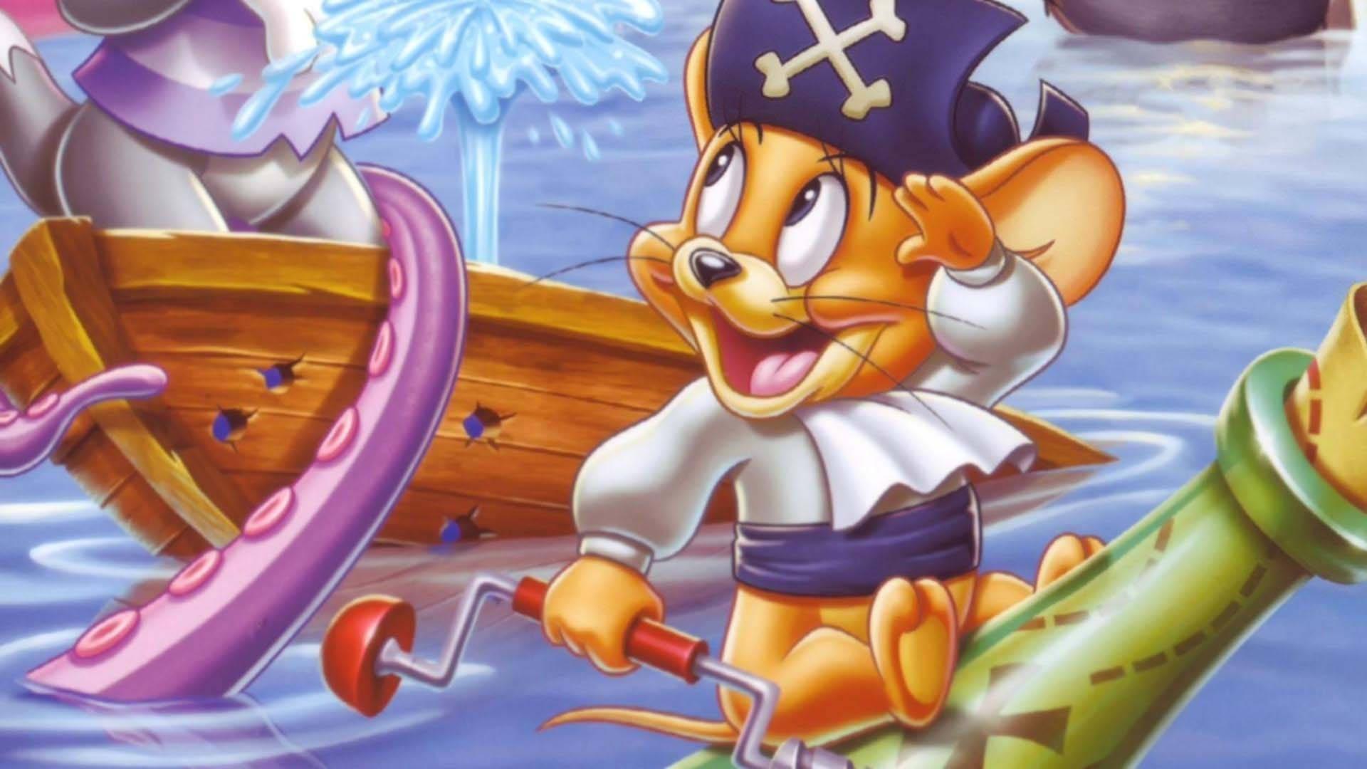 Pirate Jerry Mouse In Sea — 1920x1080 wallpaper