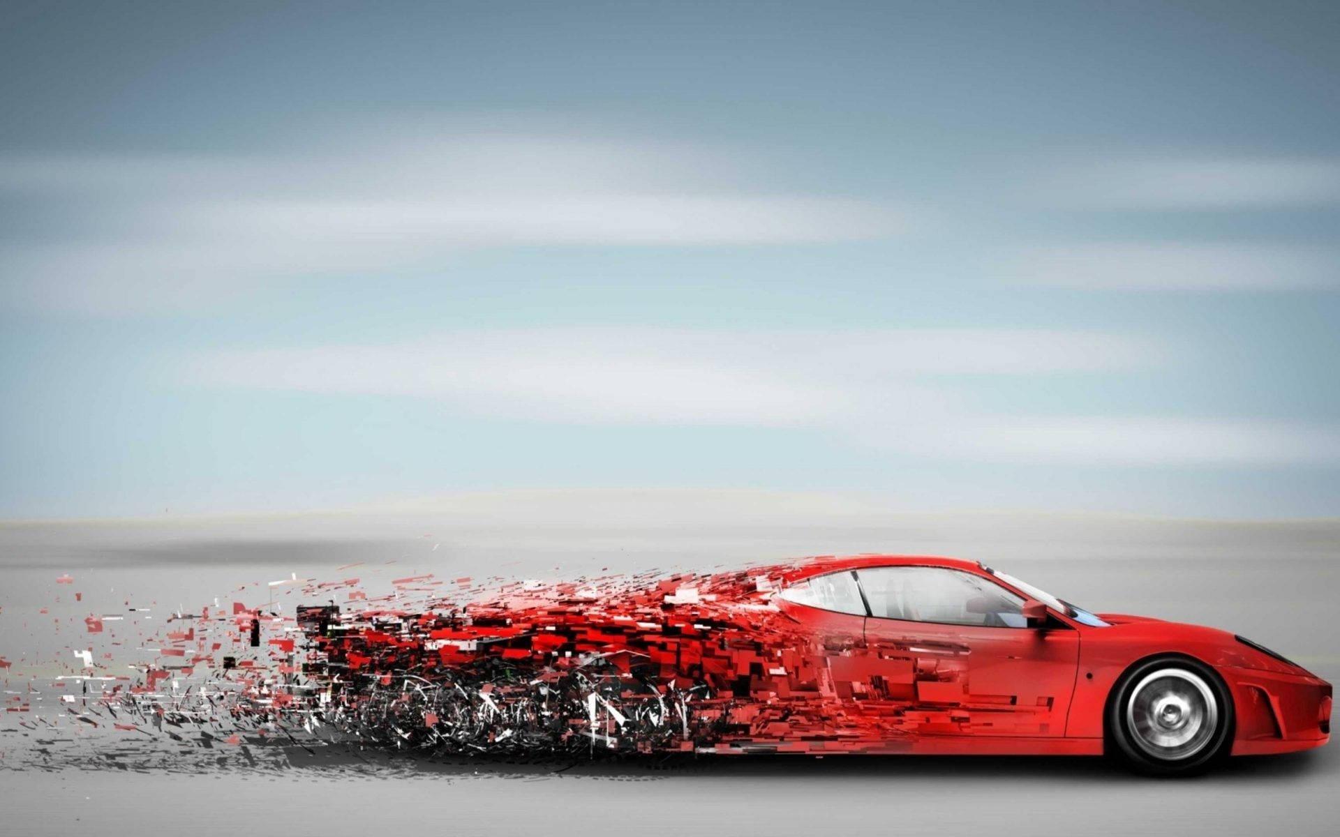 Pixelating Car Art Concept — 1920x1200 wallpaper