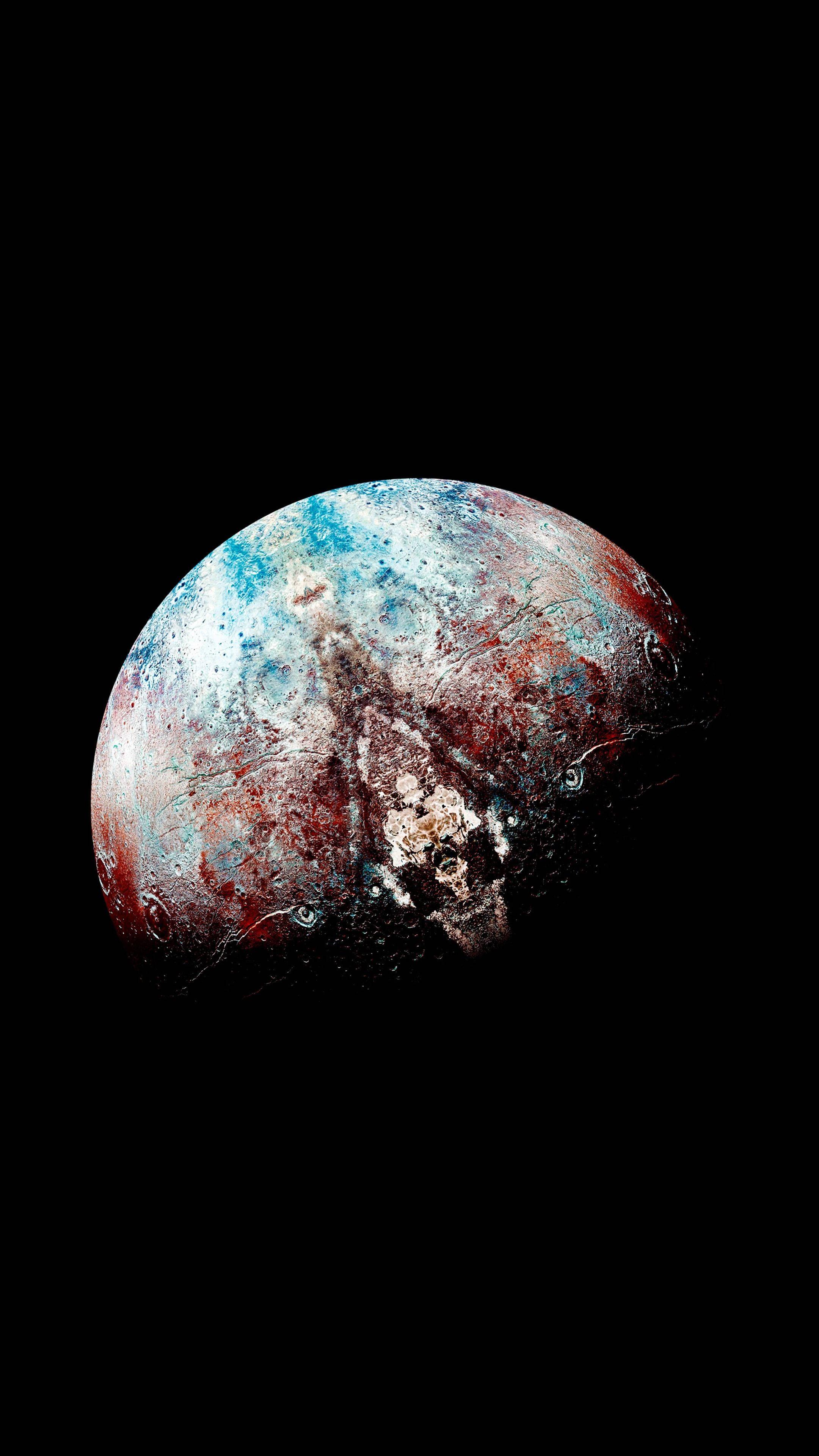 Planet 4K Ultra HD Dark Phone — 2160x3840 wallpaper