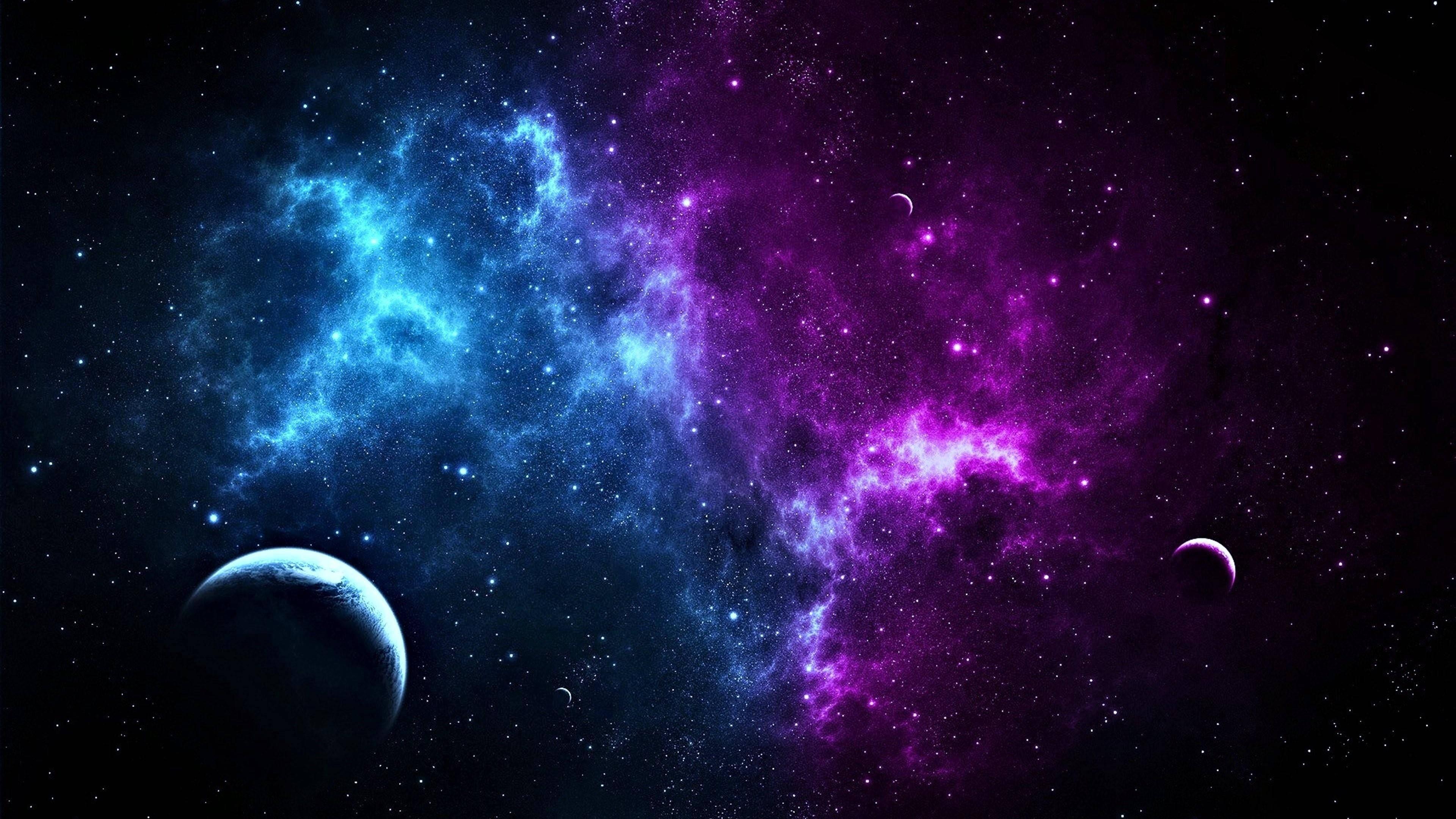 Planet Outlines In Universe — 3840x2160 wallpaper