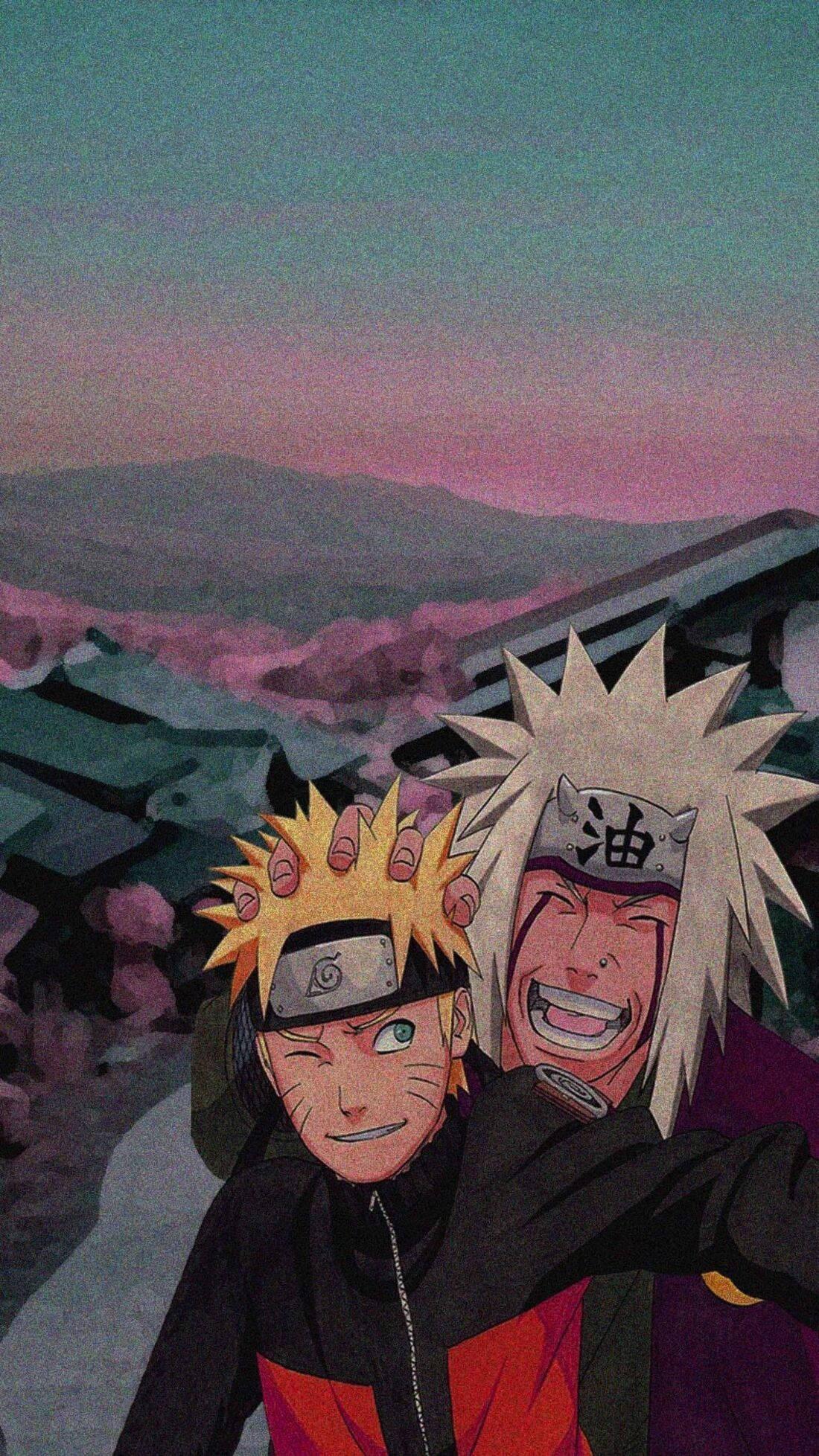 Playful Naruto and Jiraiya — 1100x1957 wallpaper