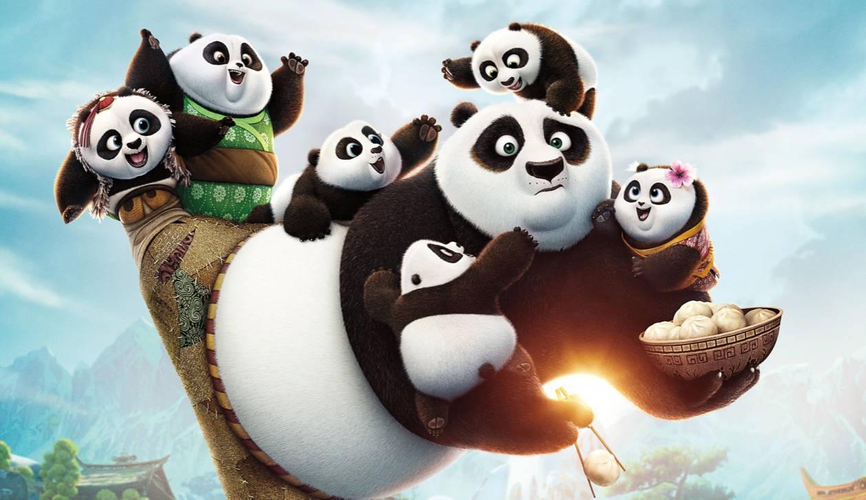 Po And Little Panda 4K Cartoon — 1258x727 wallpaper