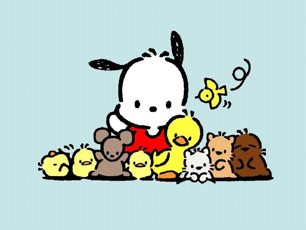 Pochacco And Animal Friends — 1024x768 wallpaper