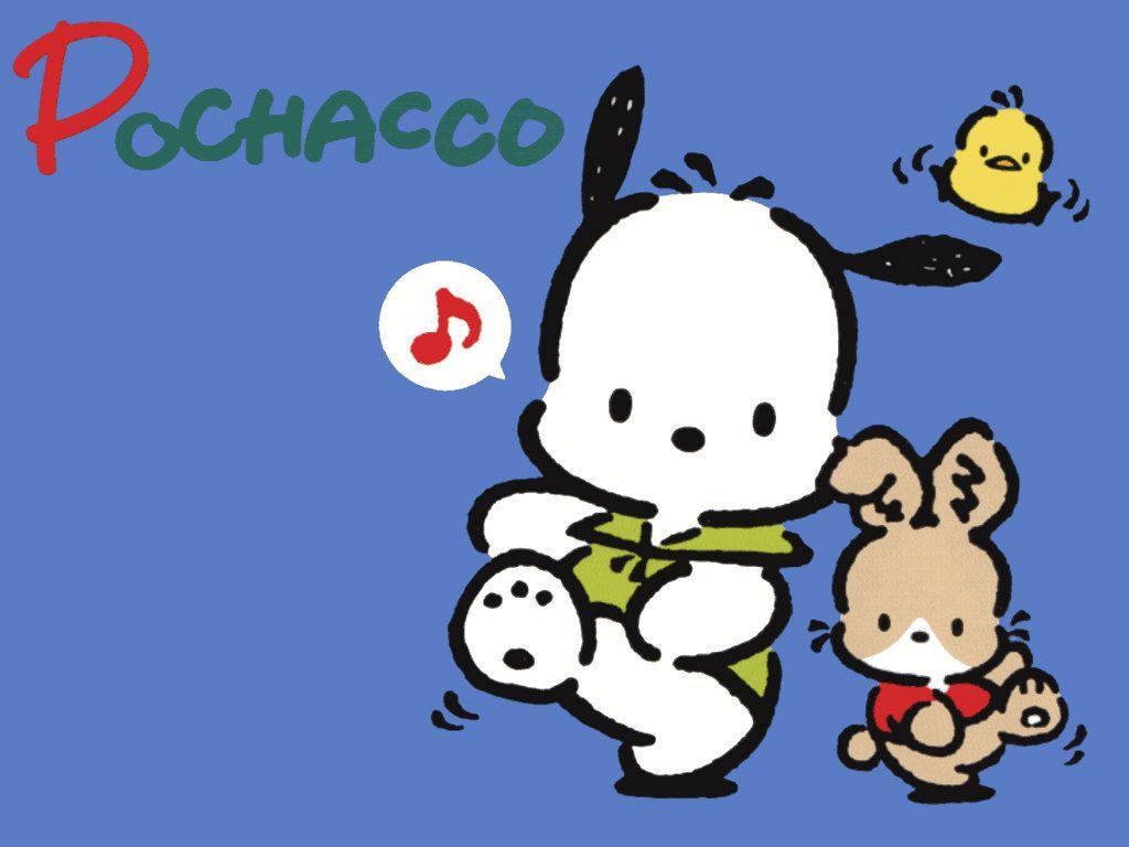 Pochacco Dancing With Guri — 1024x768 wallpaper