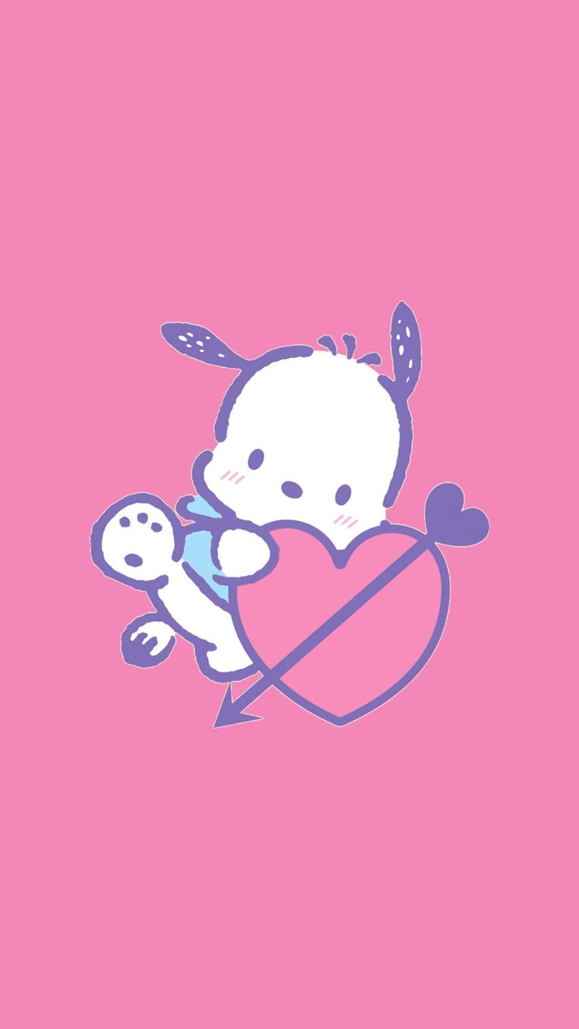 Pochacco Heart And Arrow — 1153x2048 wallpaper