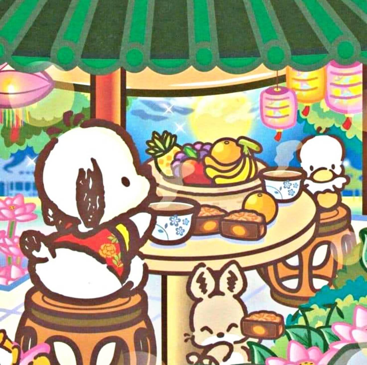 Pochacco Tea Party With Friends — 1290x1280 wallpaper