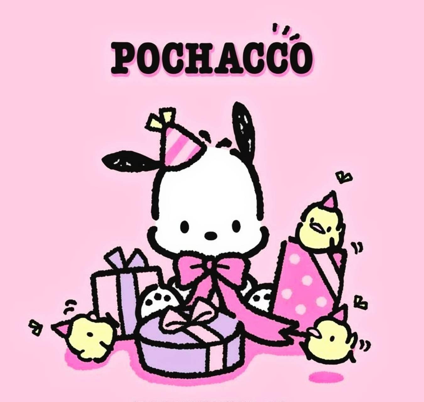 Pochacco With The Pi-Chans — 1350x1280 wallpaper