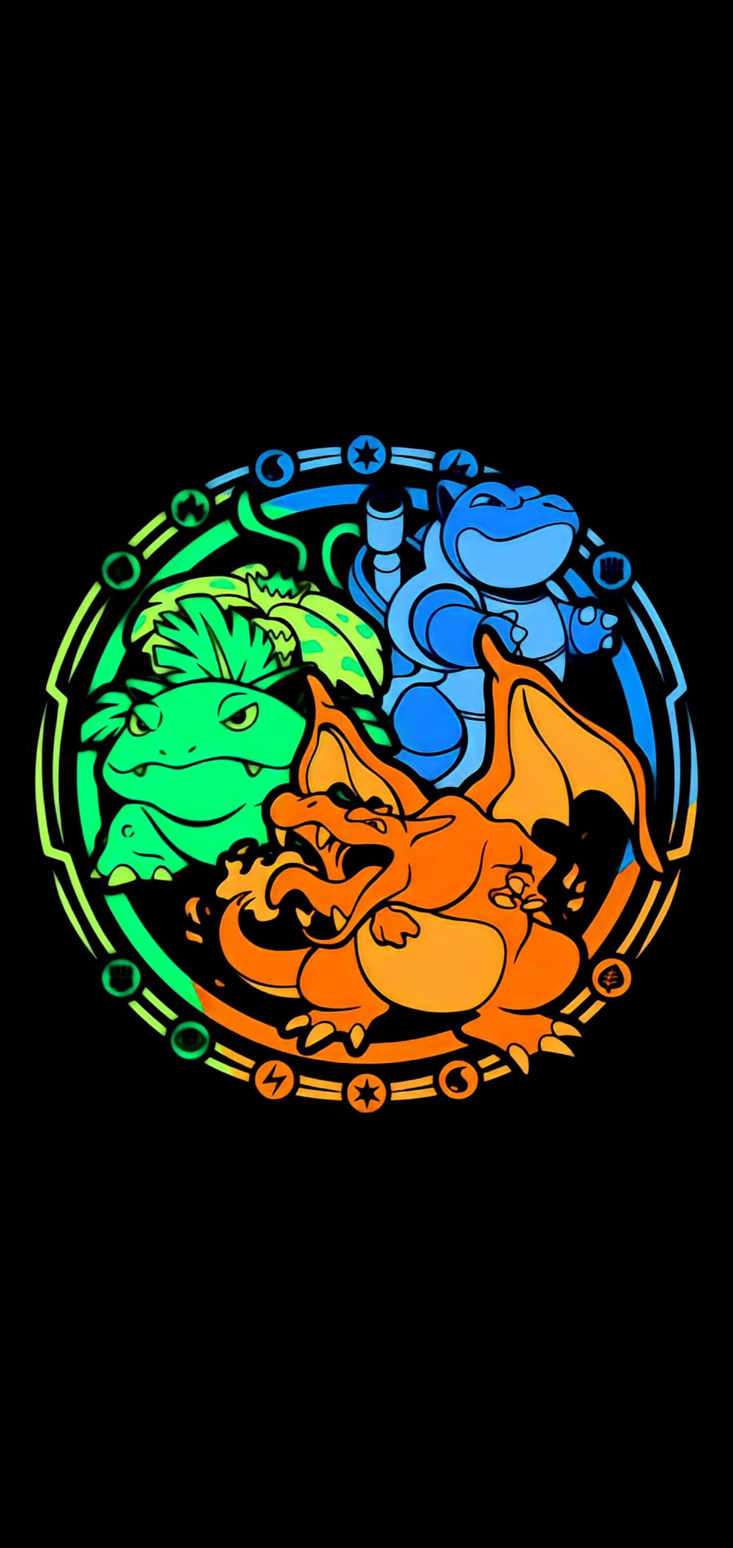 Pokemon Phone Venusaur Charizard Blastoise — 1440x3040 wallpaper