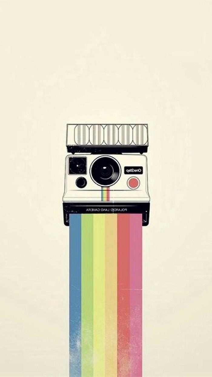 Polaroid Rainbow Girly iPhone — 700x1244 wallpaper