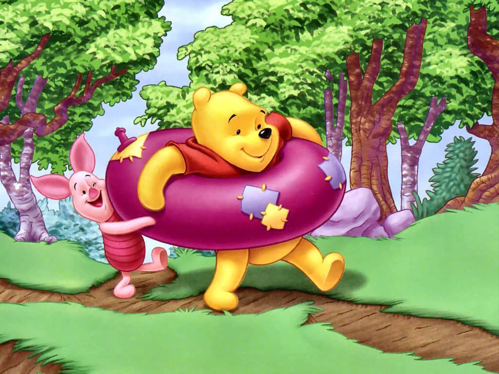 Pollen Gathering With Pooh — 1024x768 wallpaper