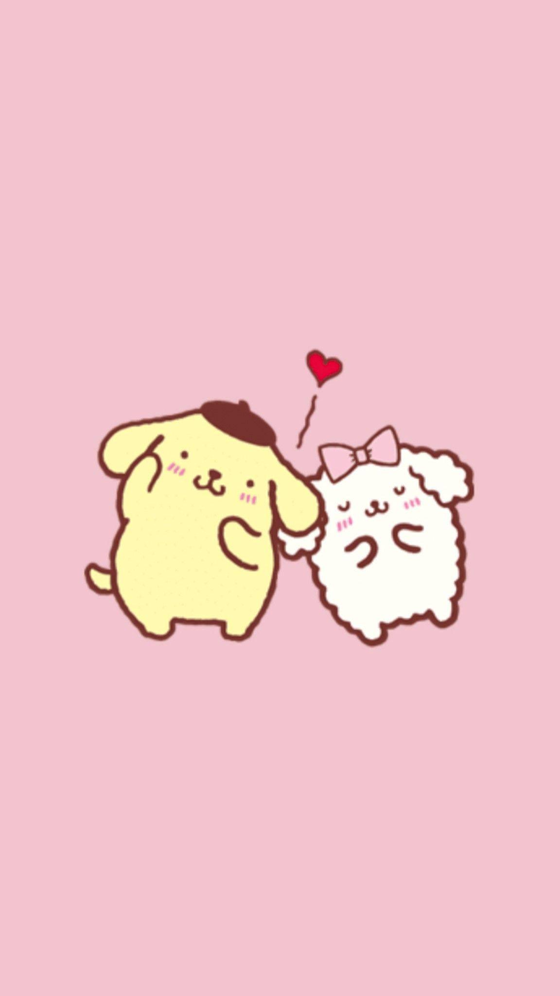 Pompompurin And Macaroon — 1152x2048 wallpaper