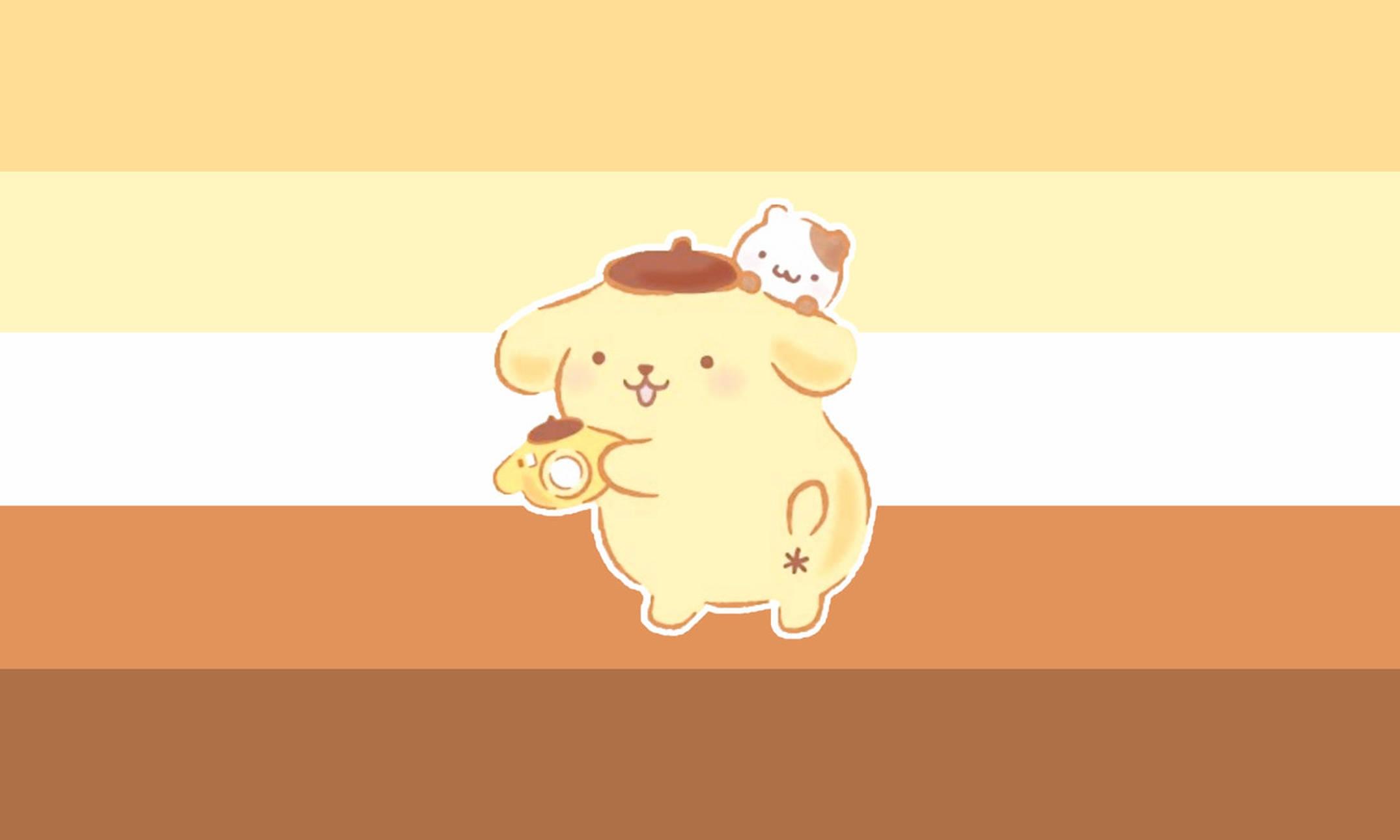 Pompompurin Golden Retriever Dog — 2150x1290 wallpaper