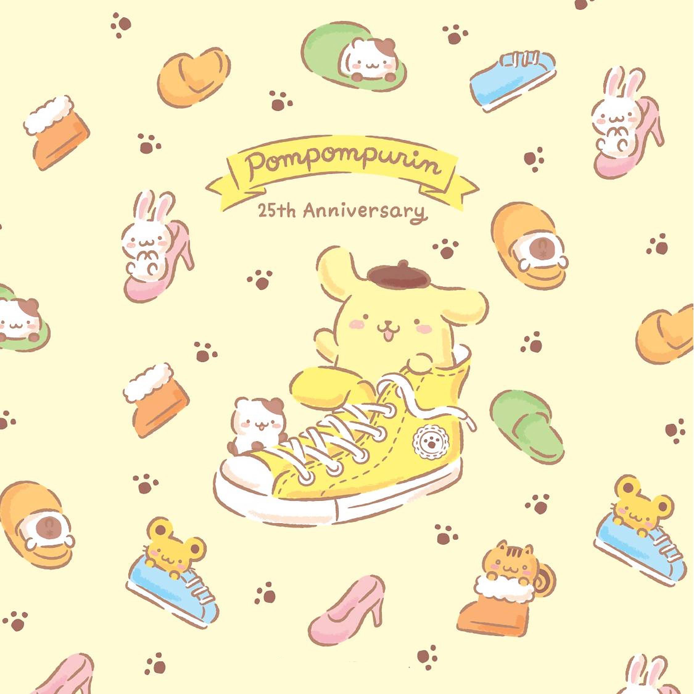 Pompompurin Inside A Shoe — 2250x2250 wallpaper