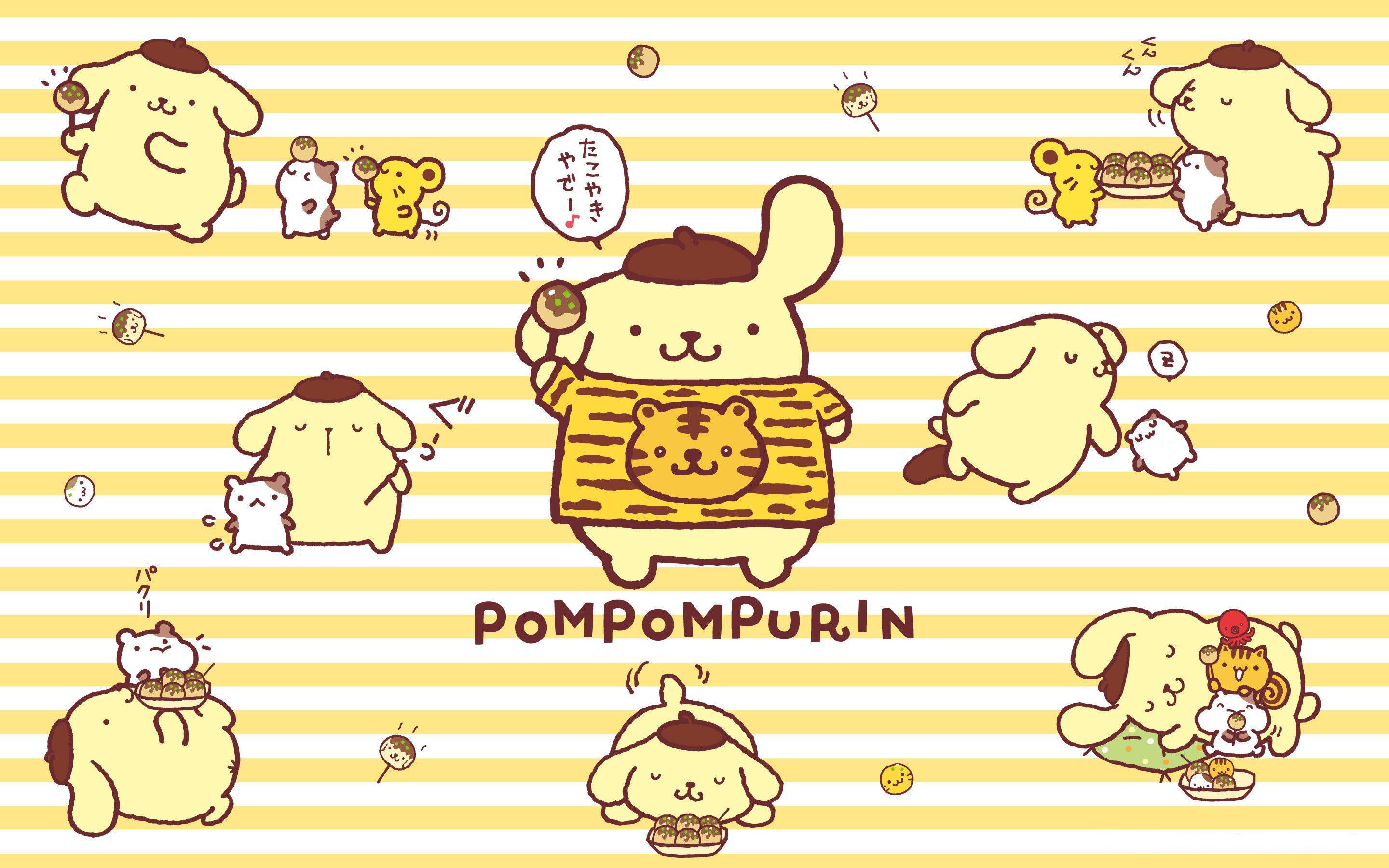 Pompompurin Tiger Shirt — 2880x1800 wallpaper
