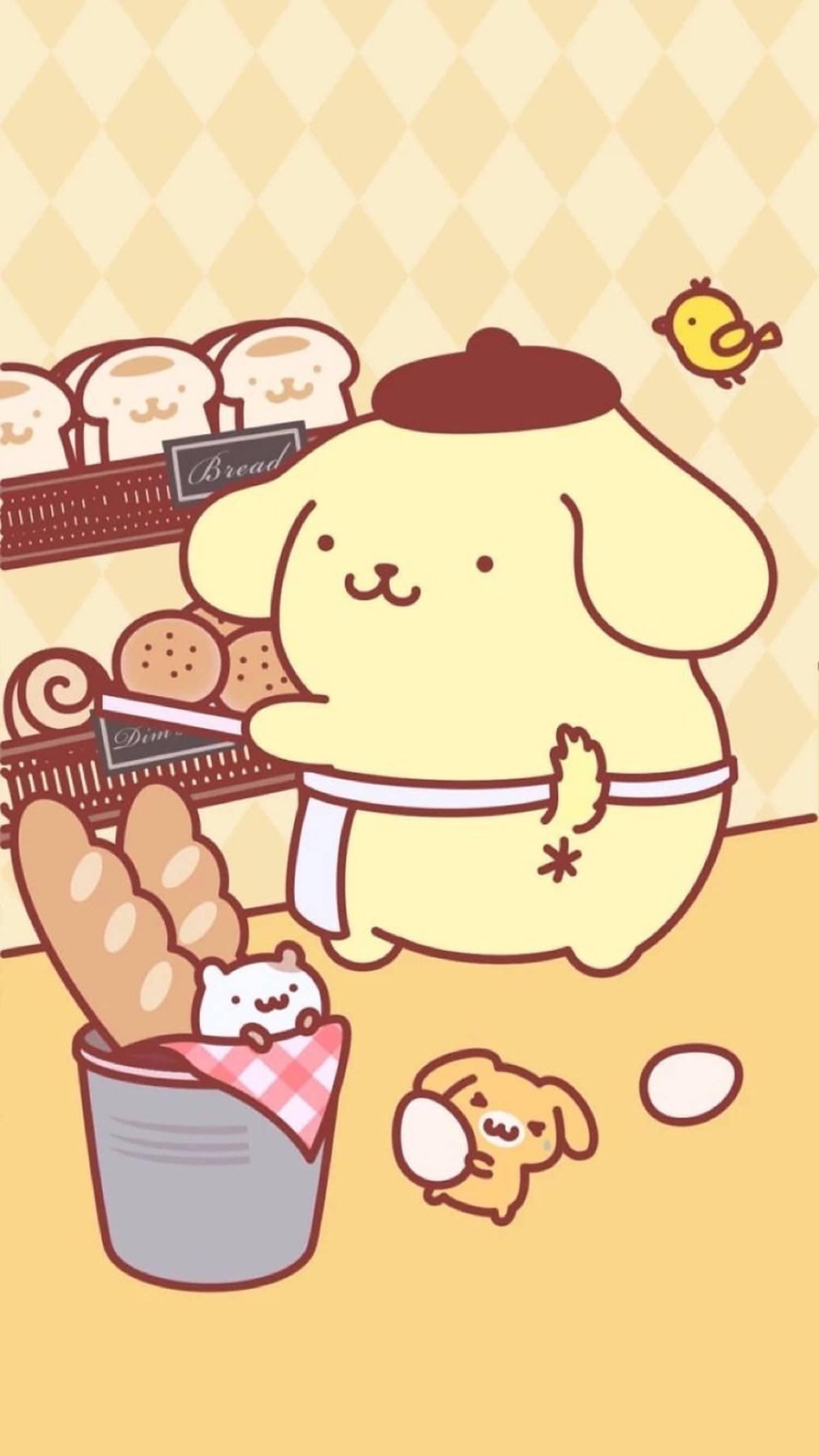 Pompompurin White Apron — 1500x2668 wallpaper