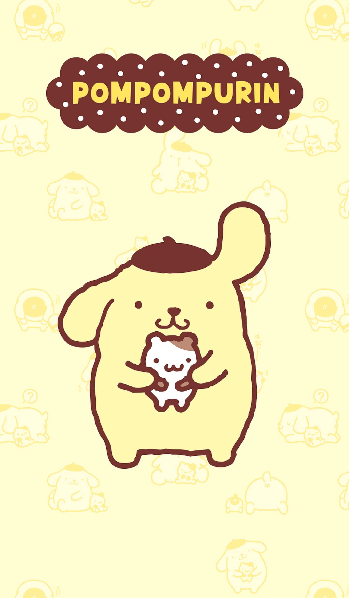 Pompompurin With A Hamster — 1440x2464 wallpaper