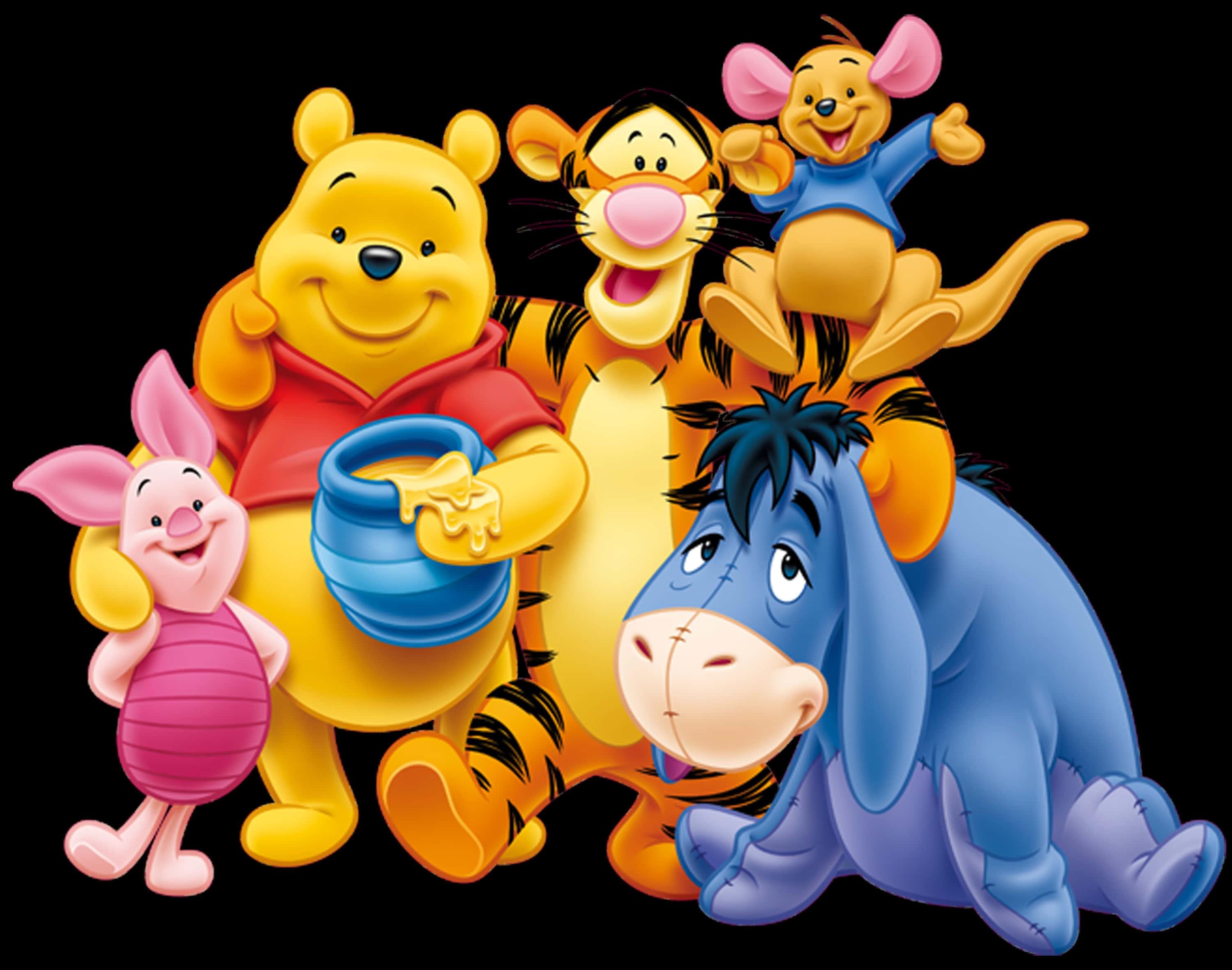 Pooh Bear Snuggles Up Close to Piglet — 3000x2363 wallpaper