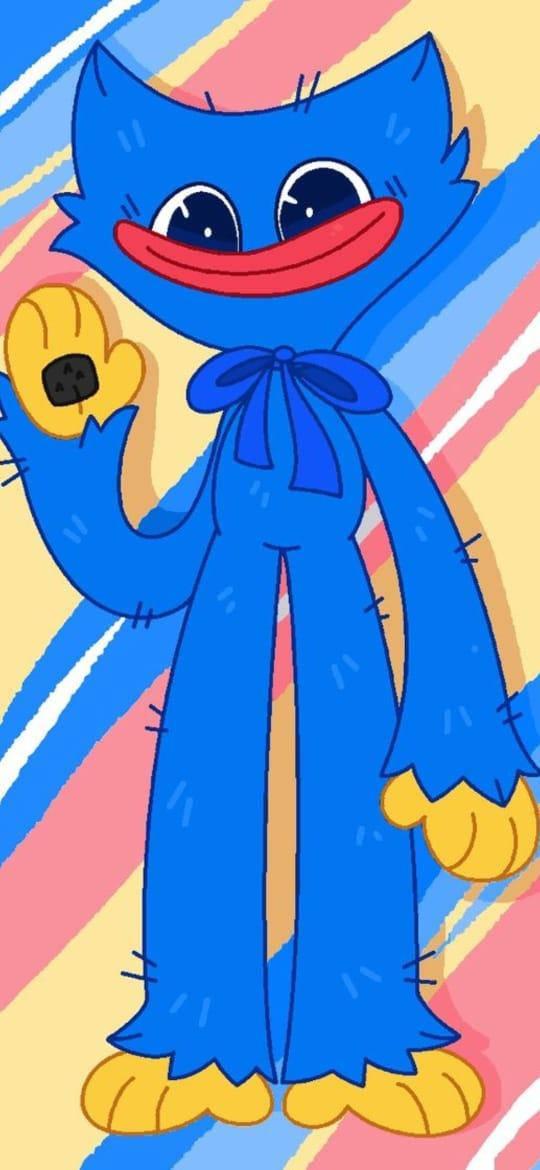 Poppy Playtime Huggy Wuggy Waving — 540x1170 wallpaper