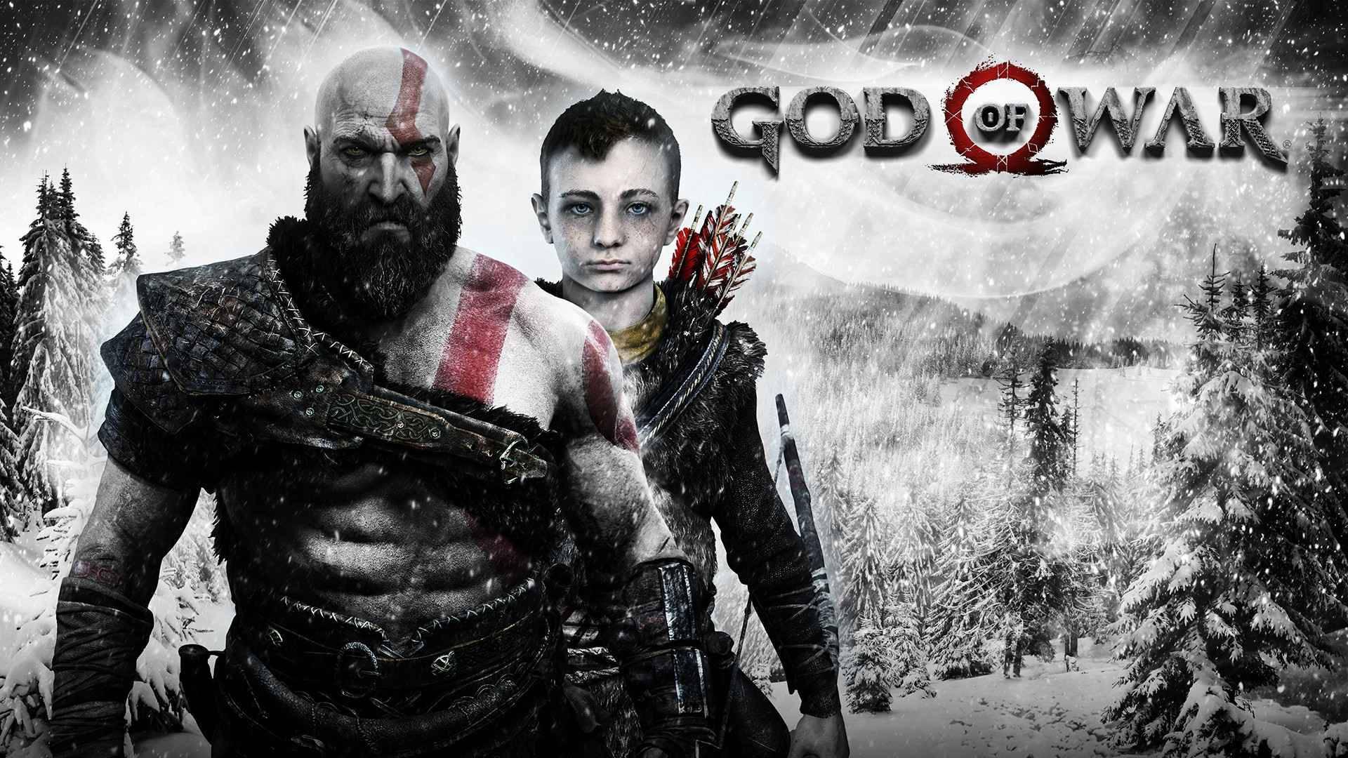 Portrait of Kratos and Atreus, a father and son duo, in the mythical world of God of War. — 1920x1080 wallpaper