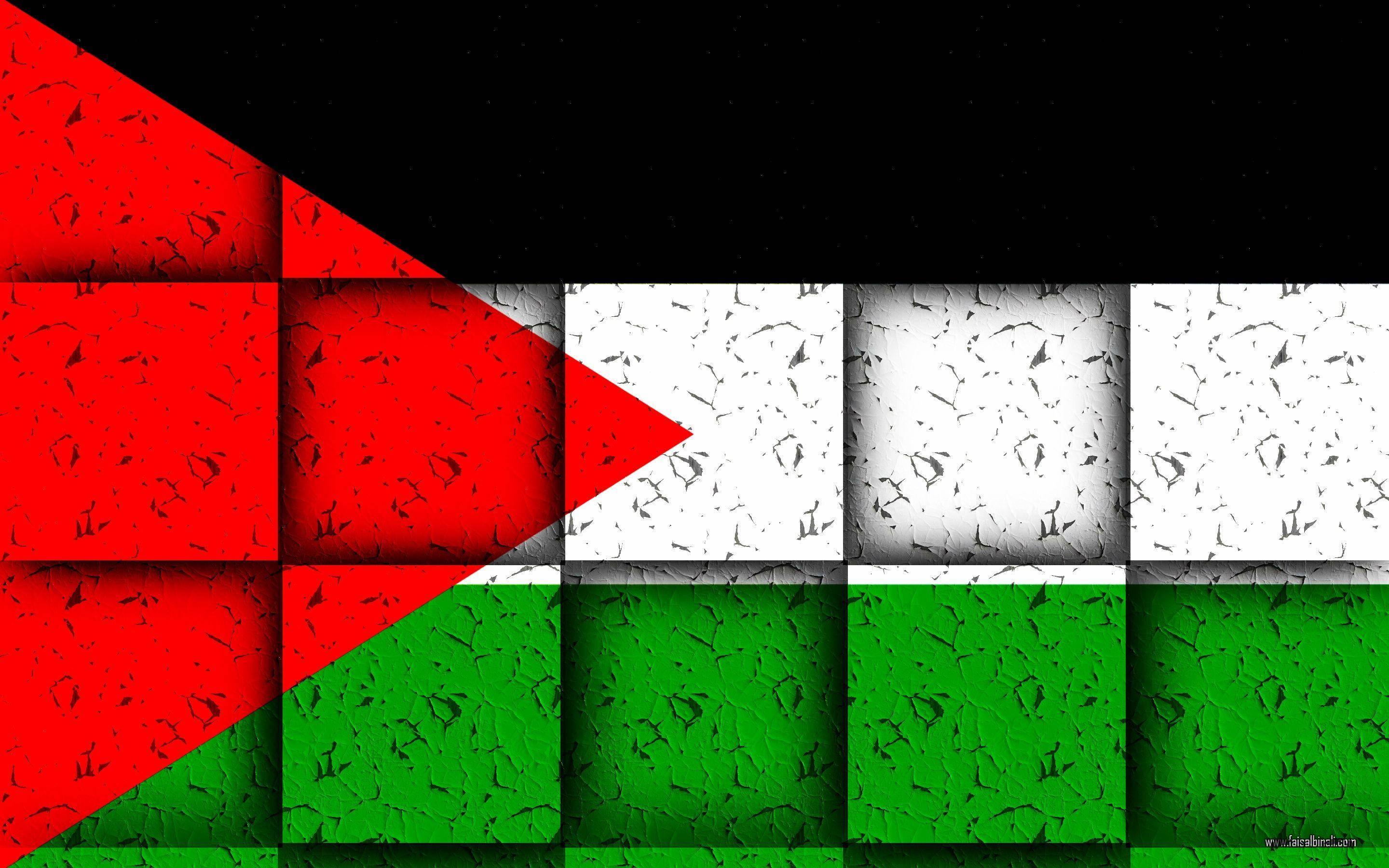 Powerful display of the Palestinian Flag designed with building blocks. — 2880x1800 wallpaper