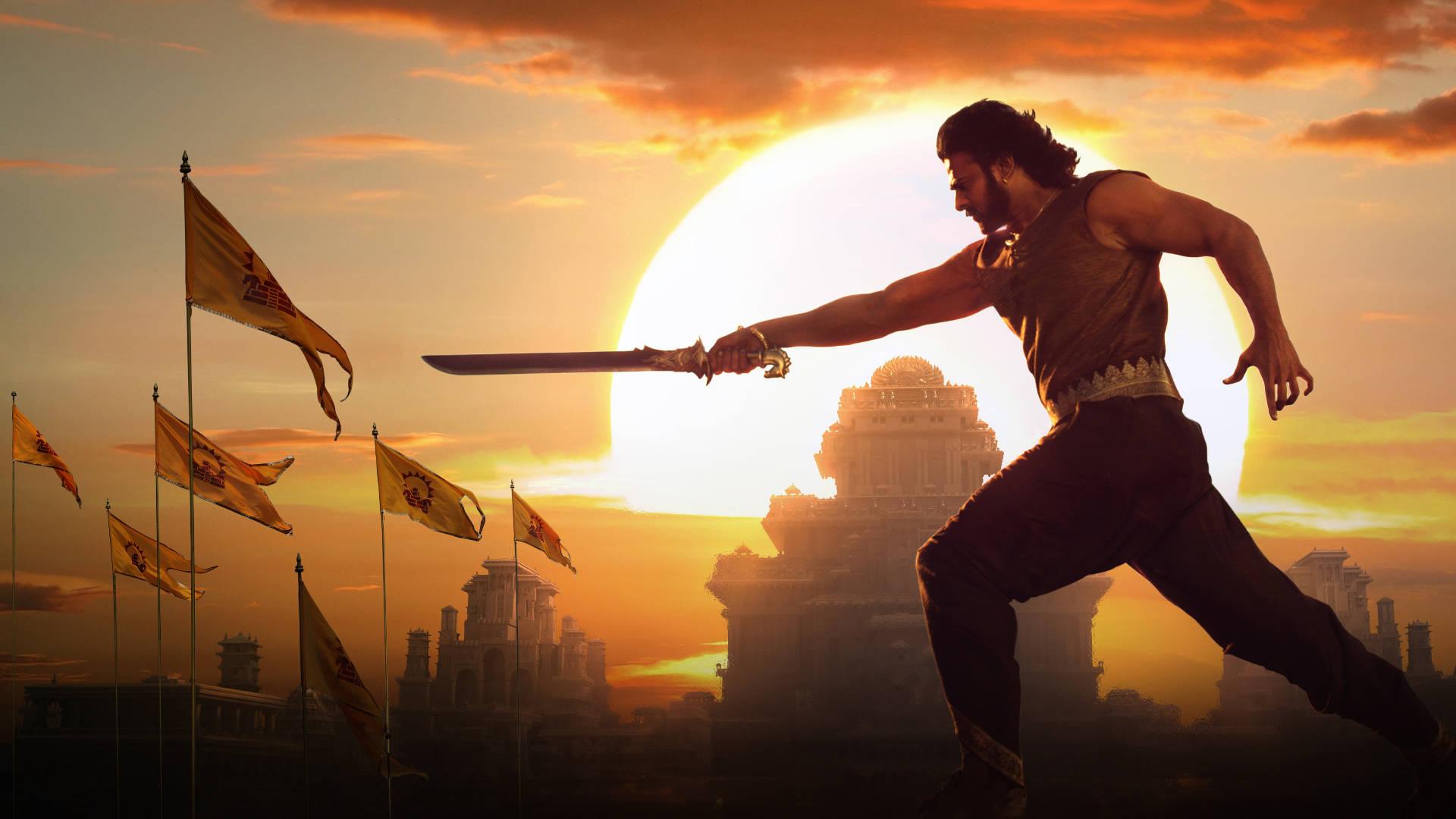 Prabhas Wields Sword — 1920x1080 wallpaper