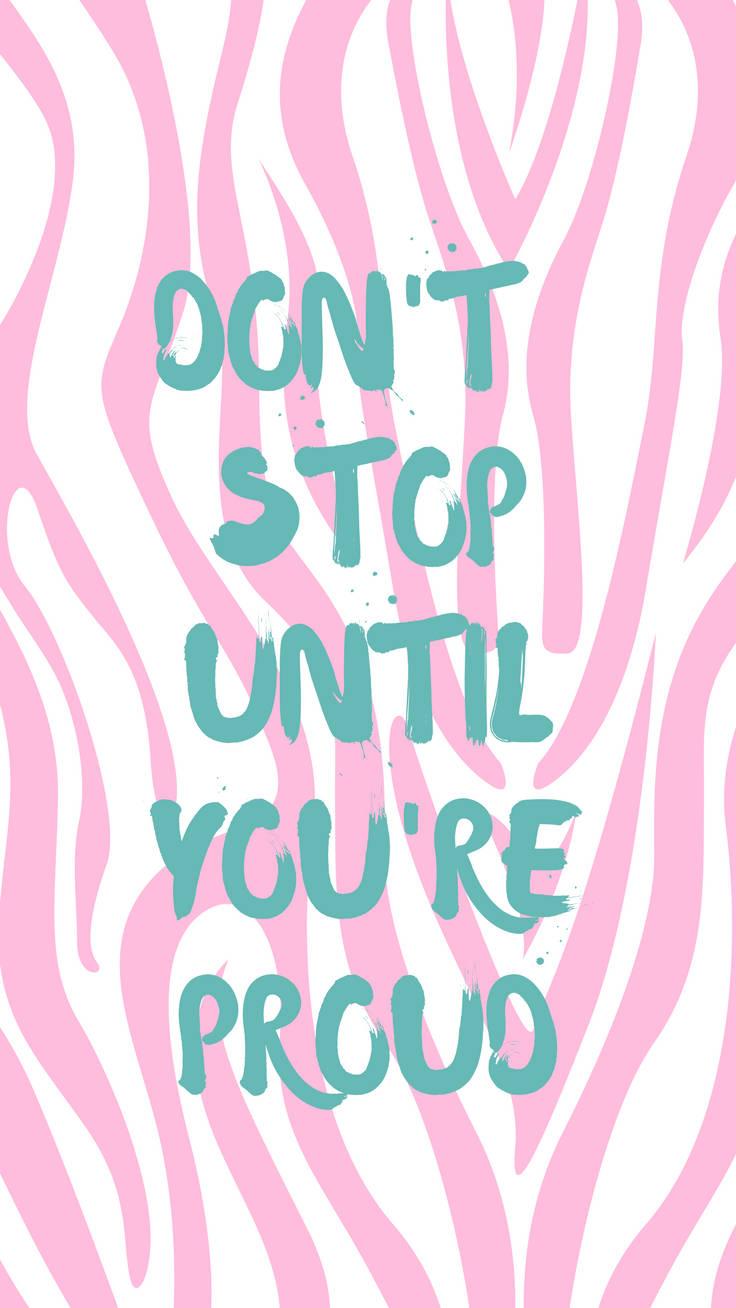 Preppy Pink Zebra Print Quote