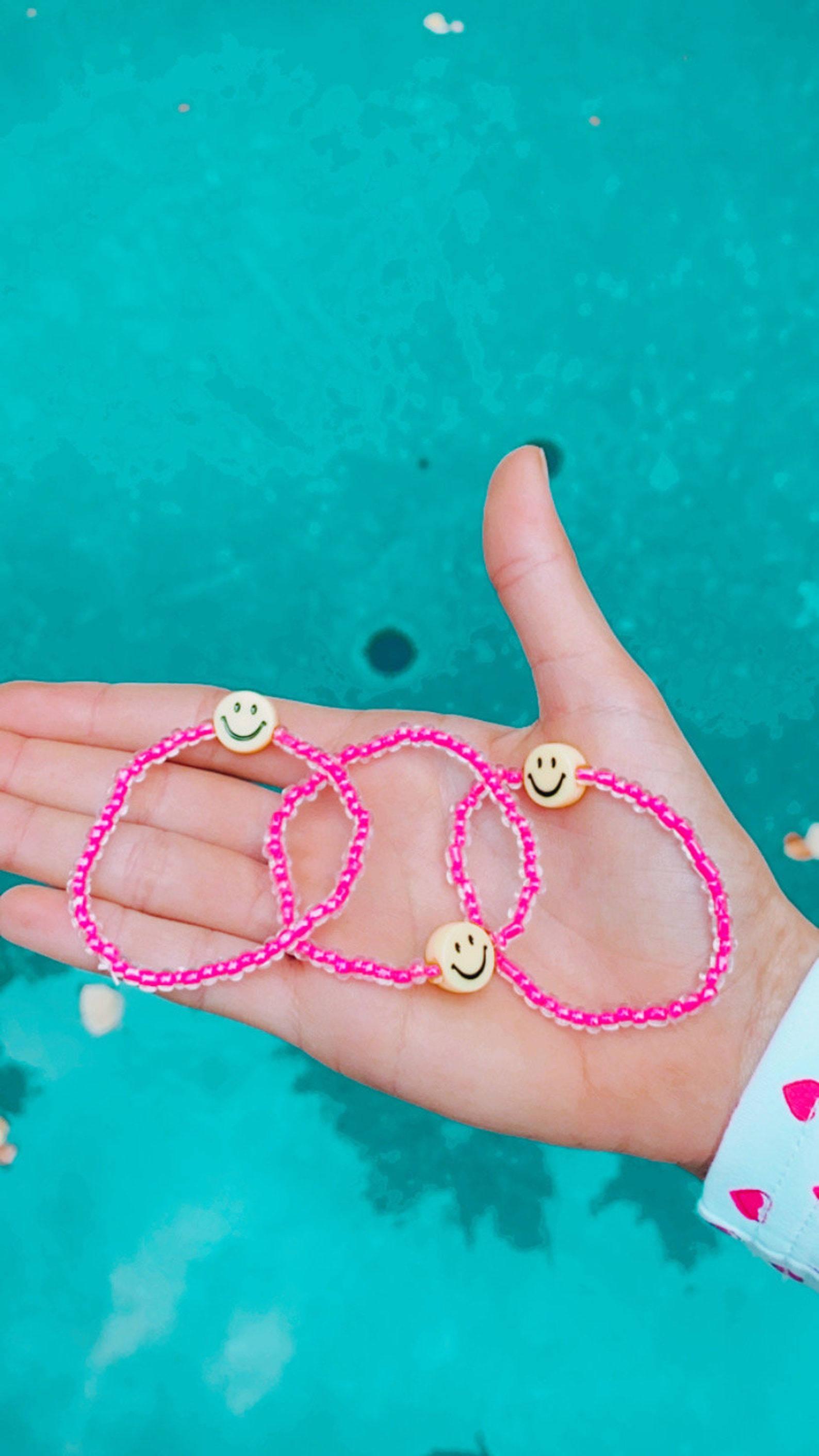 Preppy Smiley Face Bracelets — 1588x2823 wallpaper