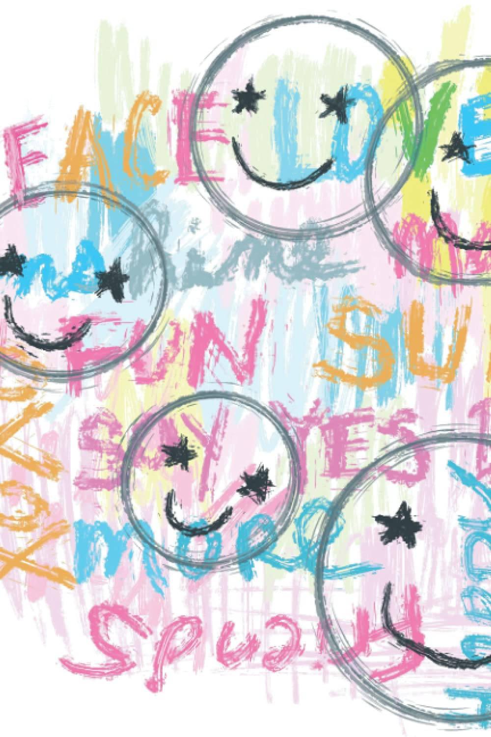Preppy Smiley Face Graffiti Pattern — 1000x1500 wallpaper