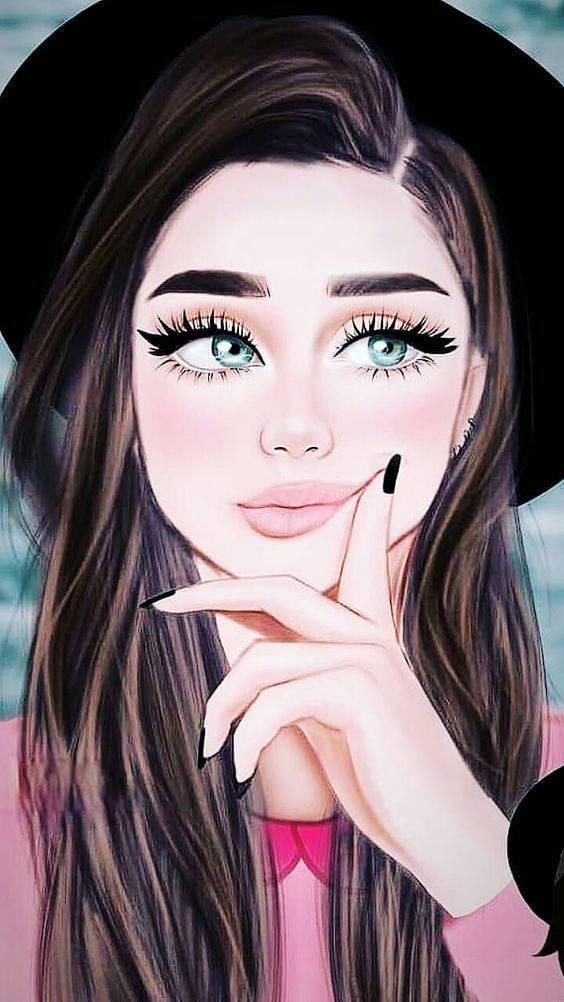 Pretty Cool Girl Cartoon — 564x1002 wallpaper
