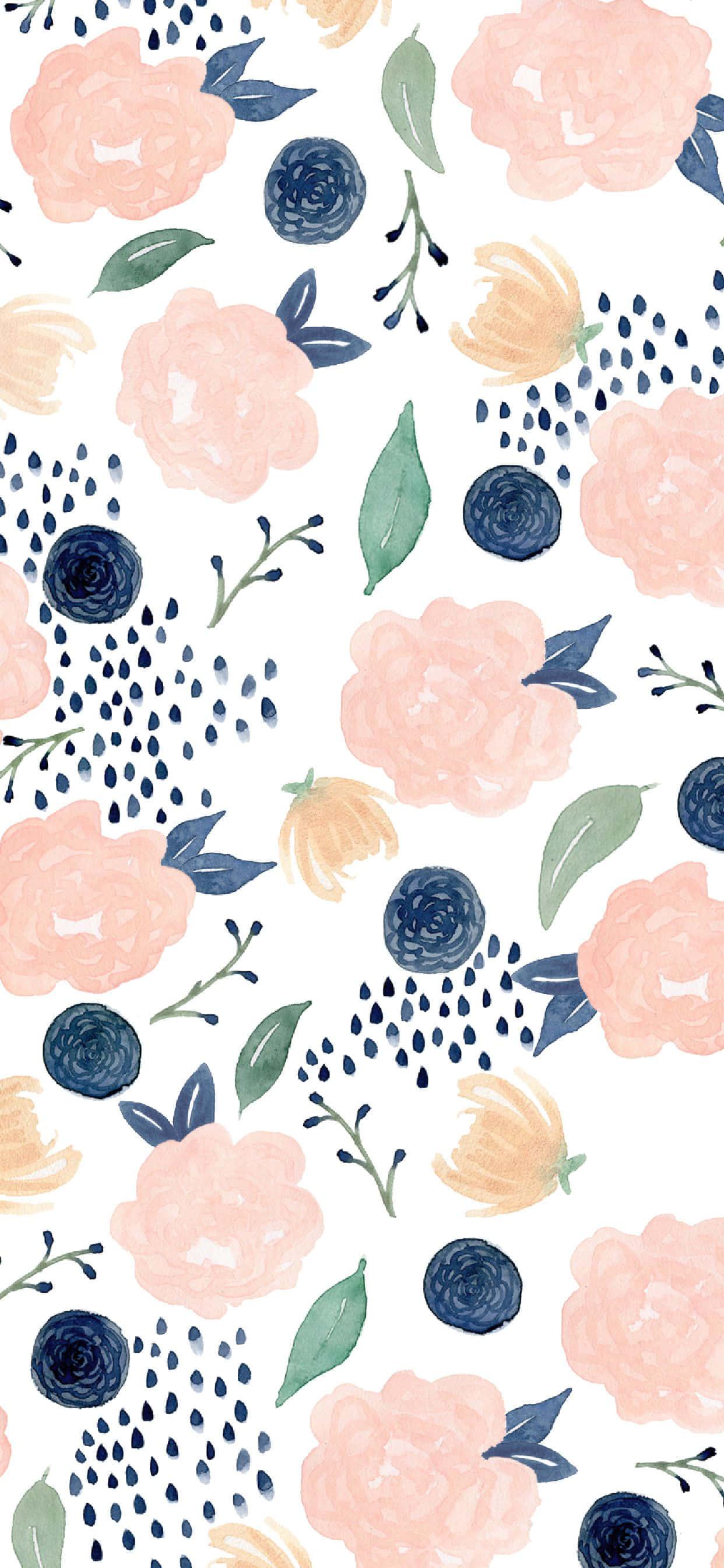 Pretty Pink Flower Background — 1242x2688 wallpaper