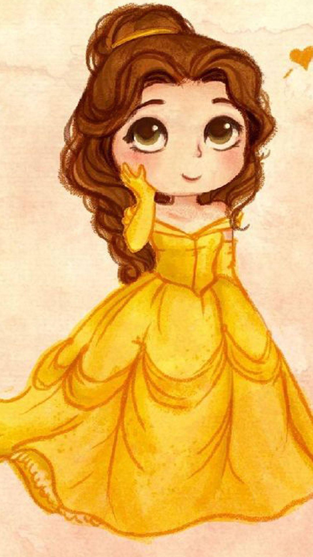Princess Belle Cartoon IPhone — 1080x1920 wallpaper