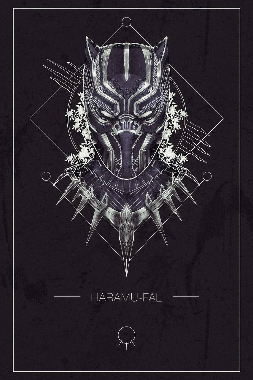 Proud Logo of the Black Panther — 853x1280 wallpaper