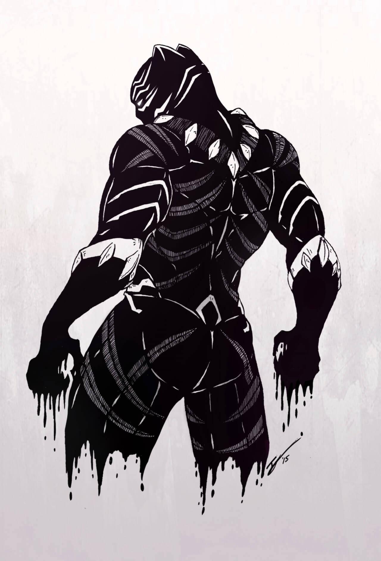 Proudly Prowling: Get a first glimpse of Black Panther in this Marvel masterpiece. — 1280x1885 wallpaper