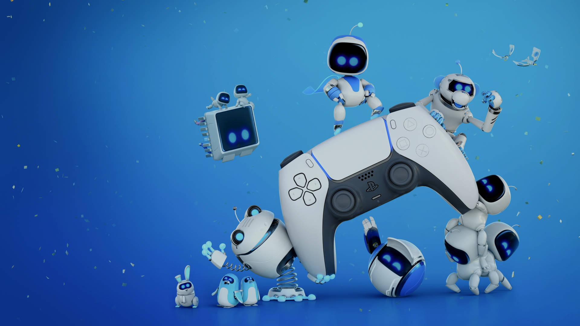 PS5 Controller With Astro Bots — 1920x1080 wallpaper