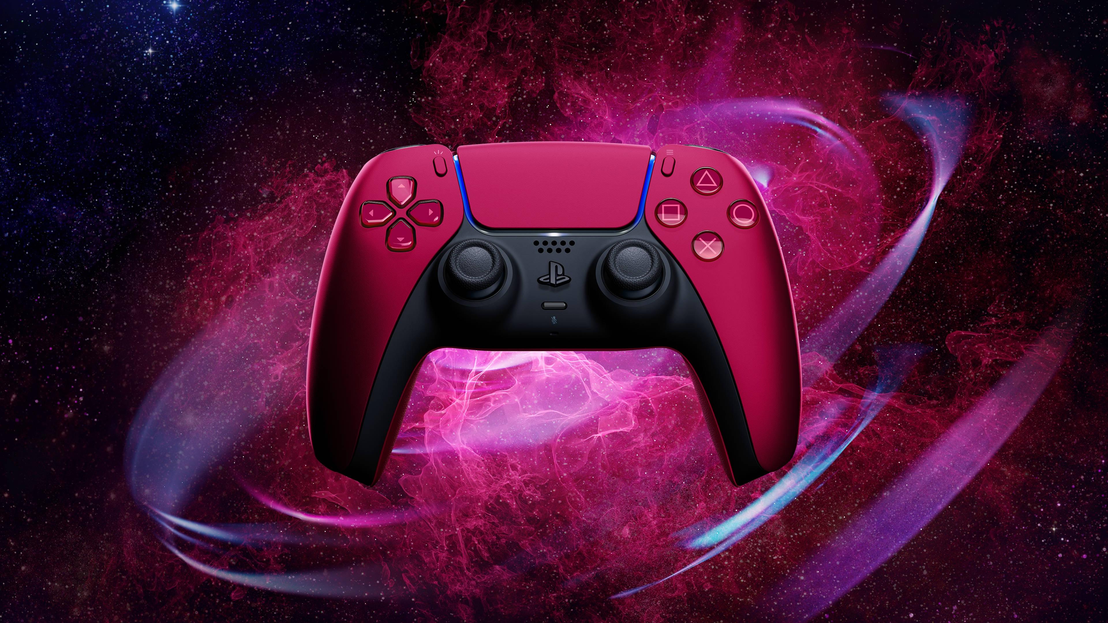 PS5 Magenta Controller — 3840x2160 wallpaper