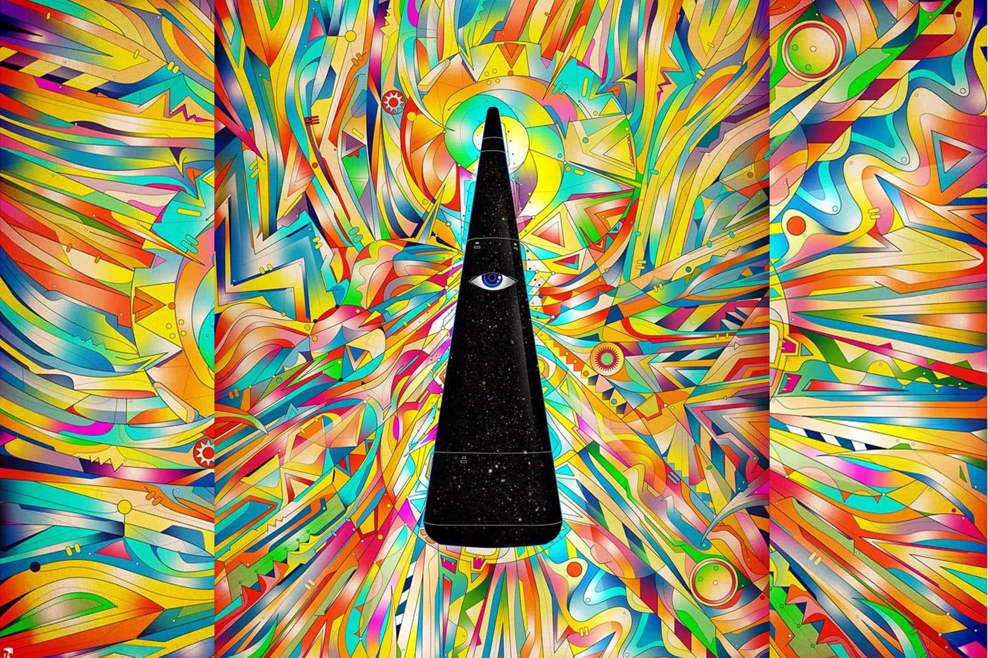Psychedelic colors accompanied by abstract shapes create a mesmerizing artistic vision. — 1920x1280 wallpaper