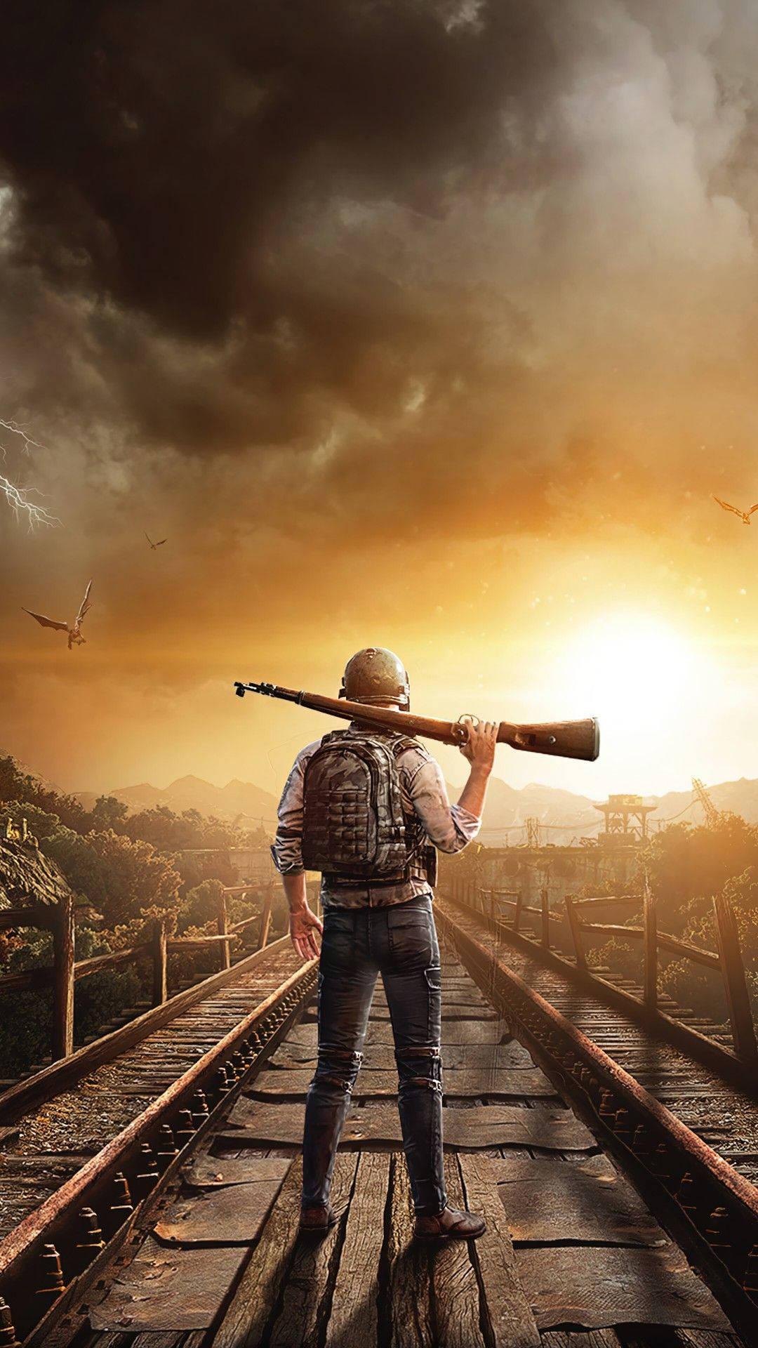 PUBG Man Rear View 4k — 1080x1920 wallpaper