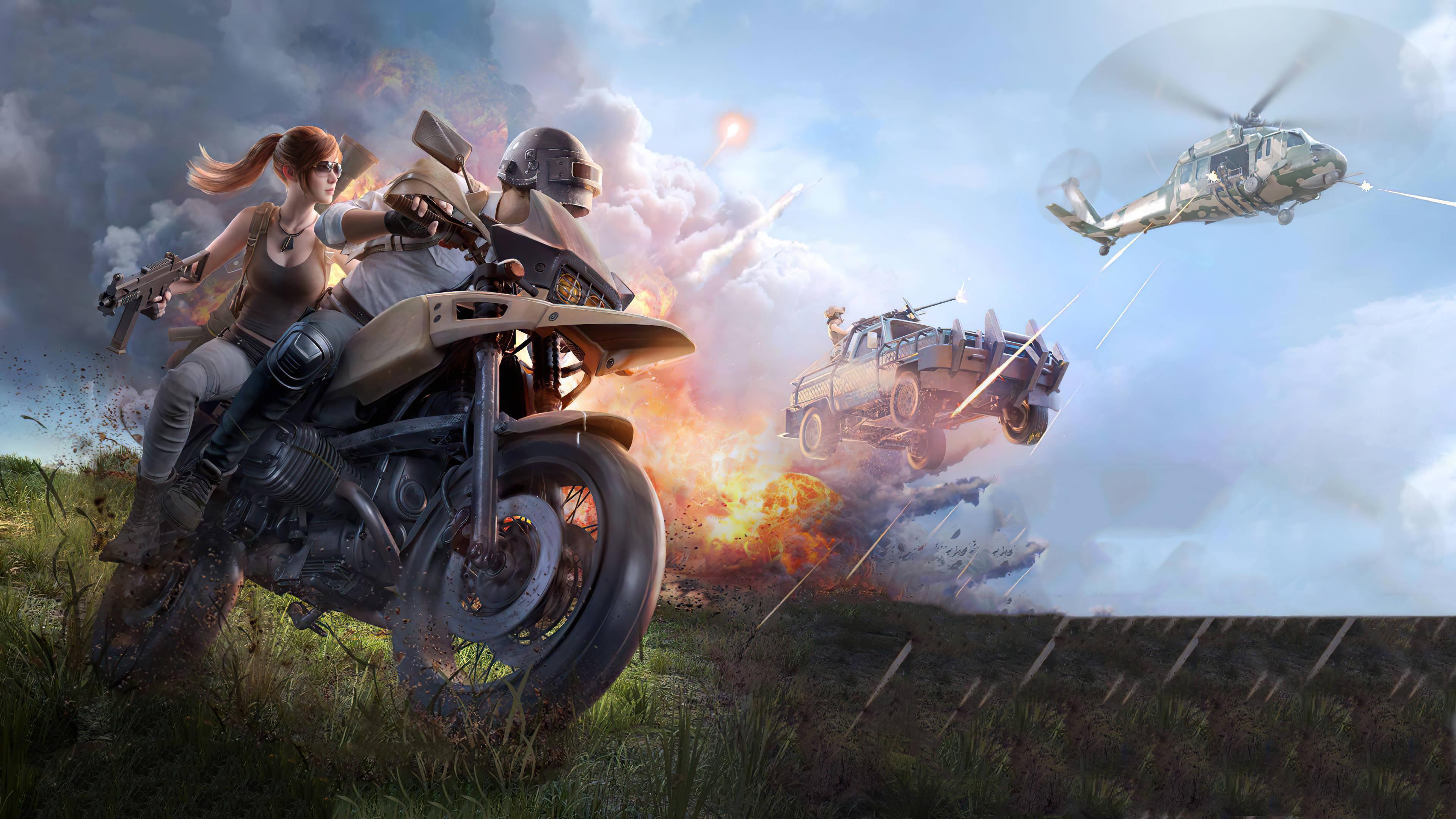 PUBG Motorcycle 4k — 3840x2160 wallpaper