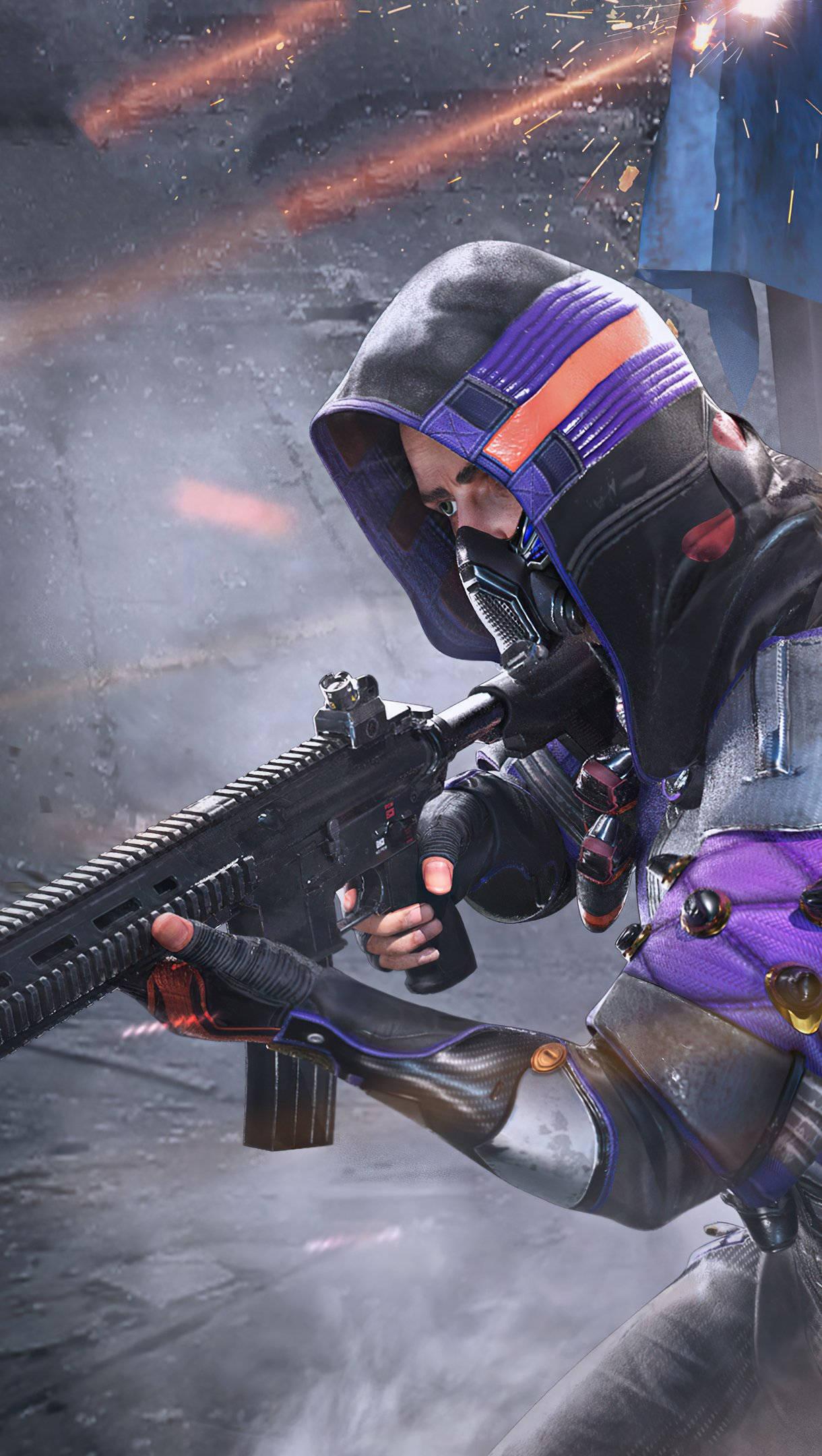 PUBG Purple 4k — 1220x2160 wallpaper