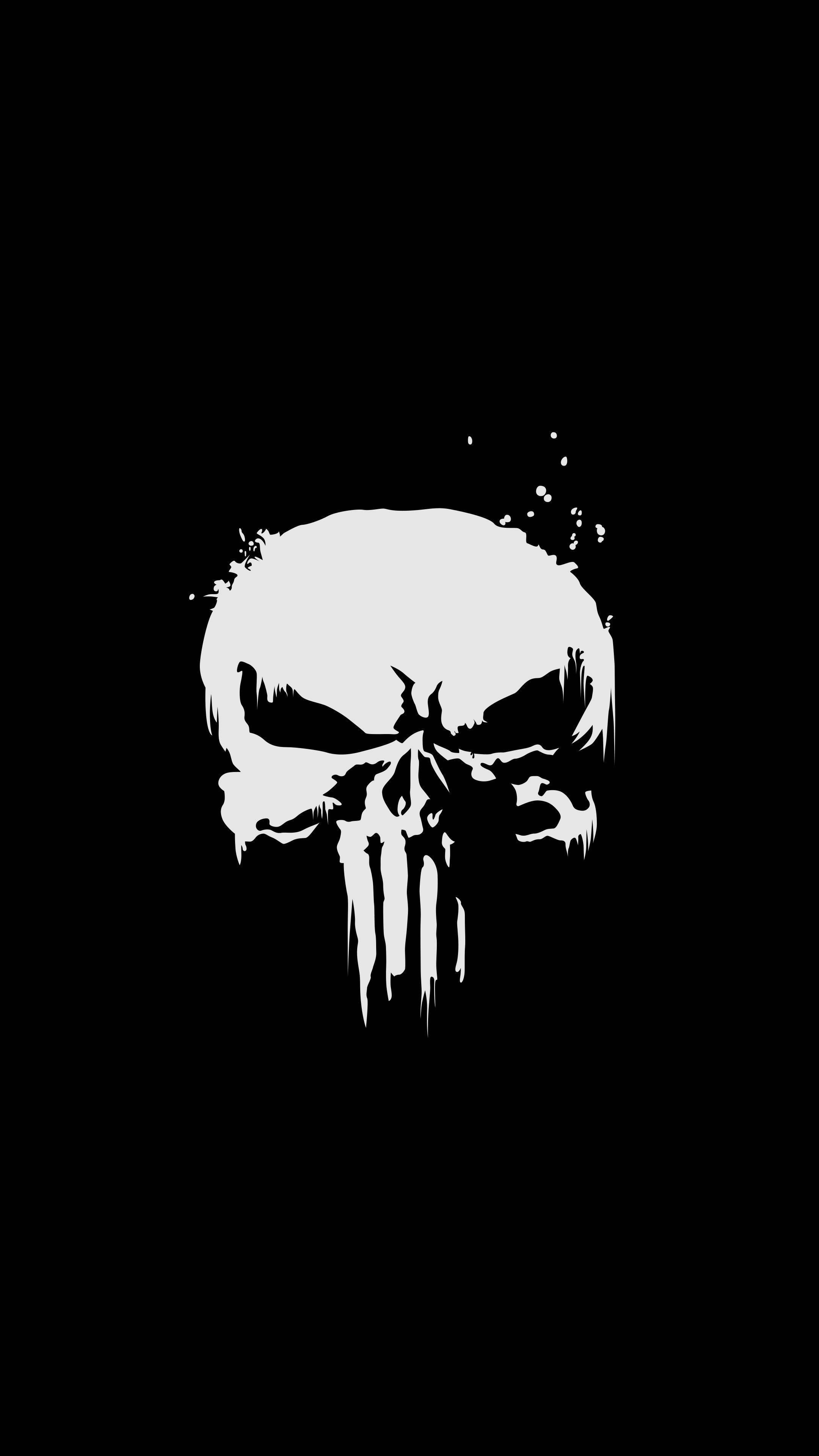 Punisher 4K Ultra HD Dark Phone — 2160x3840 wallpaper