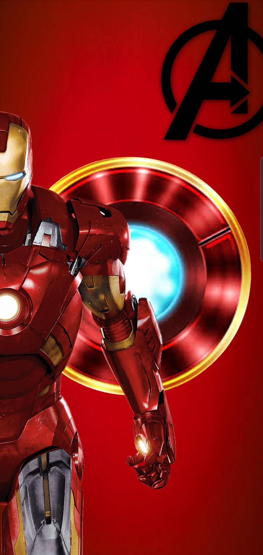 Pure Red Iron Man Full HD — 1080x2280 wallpaper