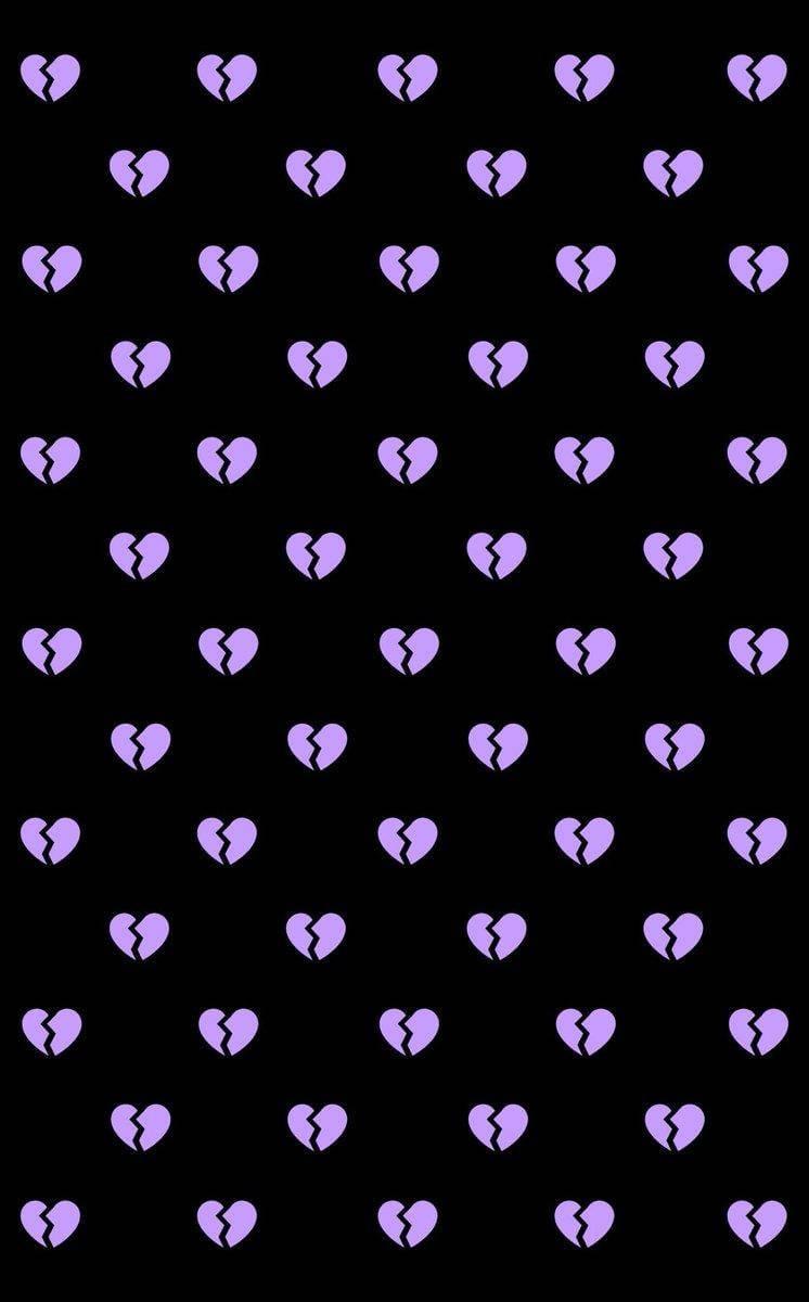 Purple Broken Heart Iphone — 746x1200 wallpaper