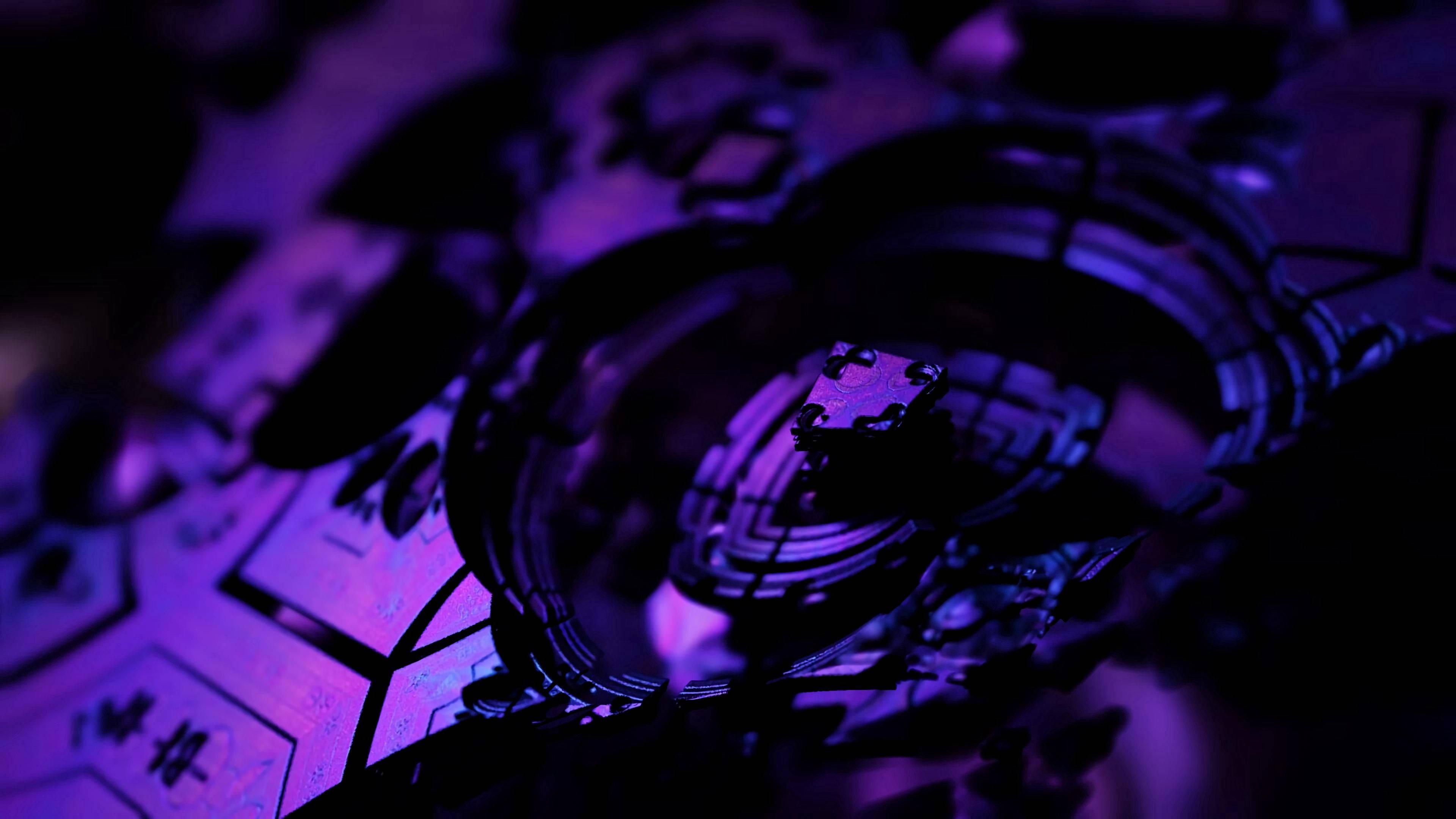 Purple Fractal Vortex — 3840x2160 wallpaper