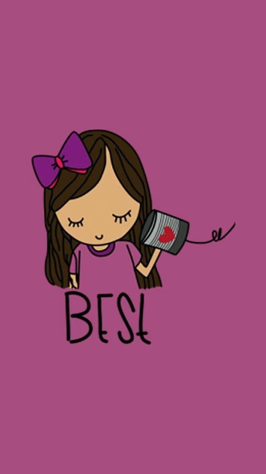 Purple Girl Cute Matching Best Friend Home Screen Idea — 850x1511 wallpaper