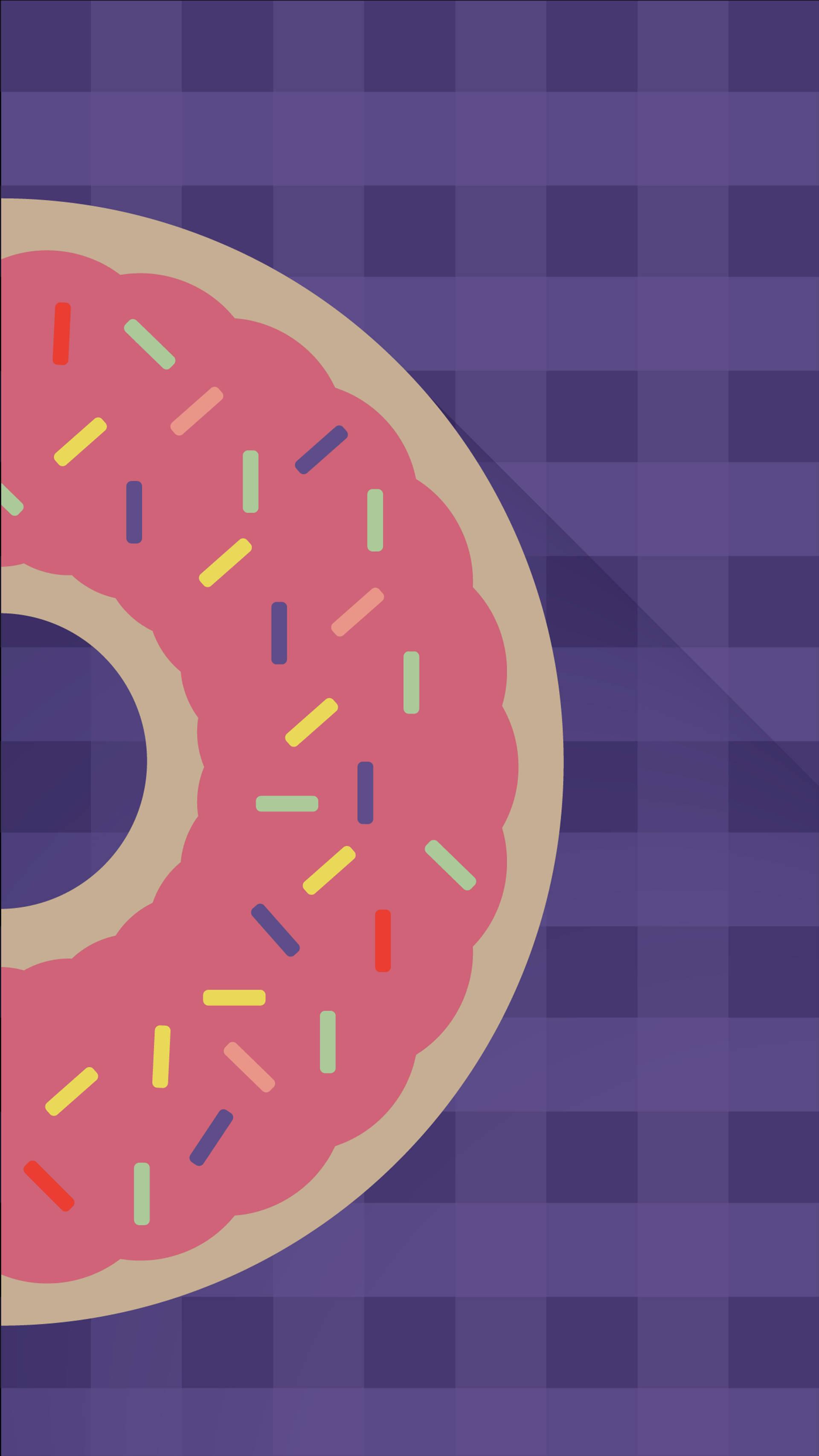Purple Matching Strawberry Donut — 1920x3412 wallpaper