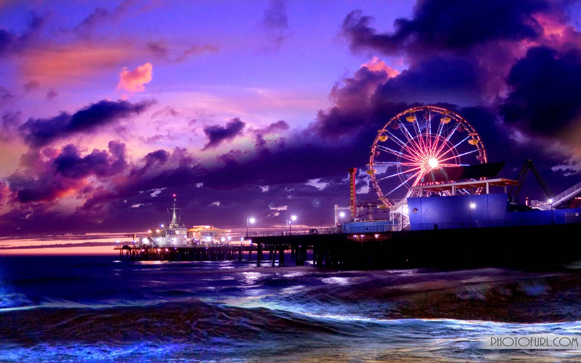 Purple Pier Park Laptop — 1920x1200 wallpaper